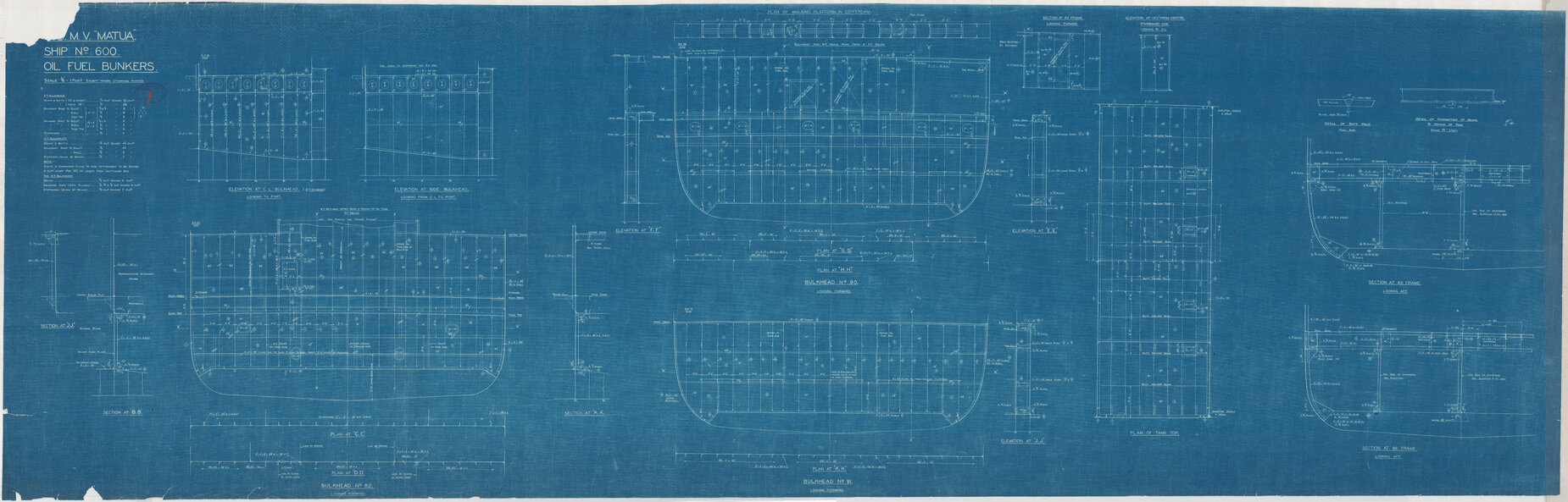 TSMV Matua, oil fuel bunkers