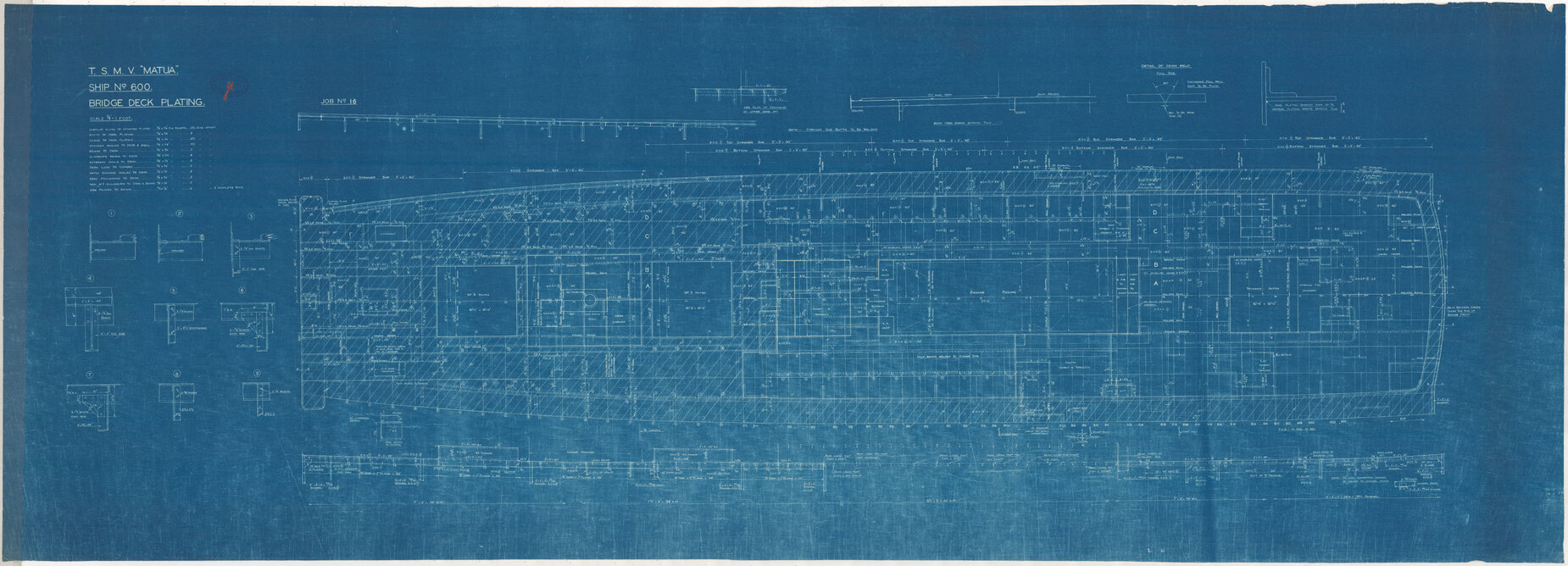 TSMV Matua, bridge deck plating