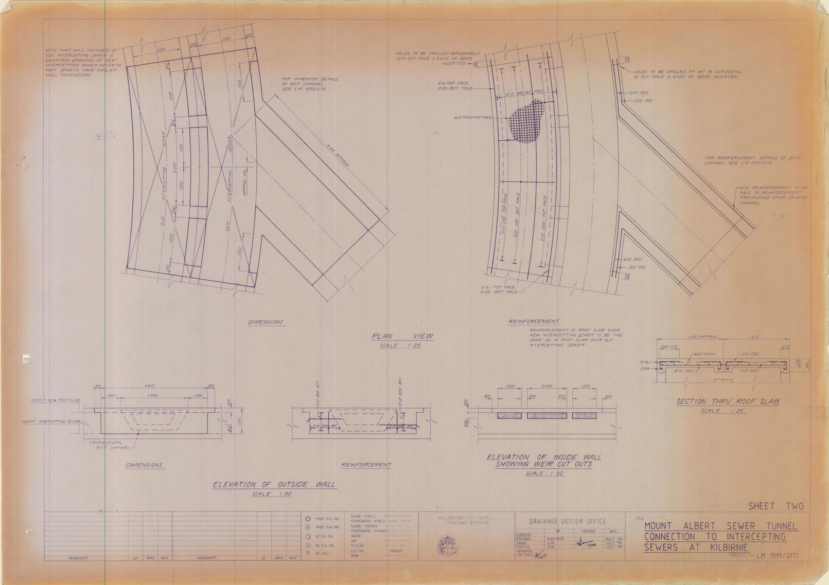 Mt Albert sewer tunnel connection to intercepting sewers at Kilbirnie
