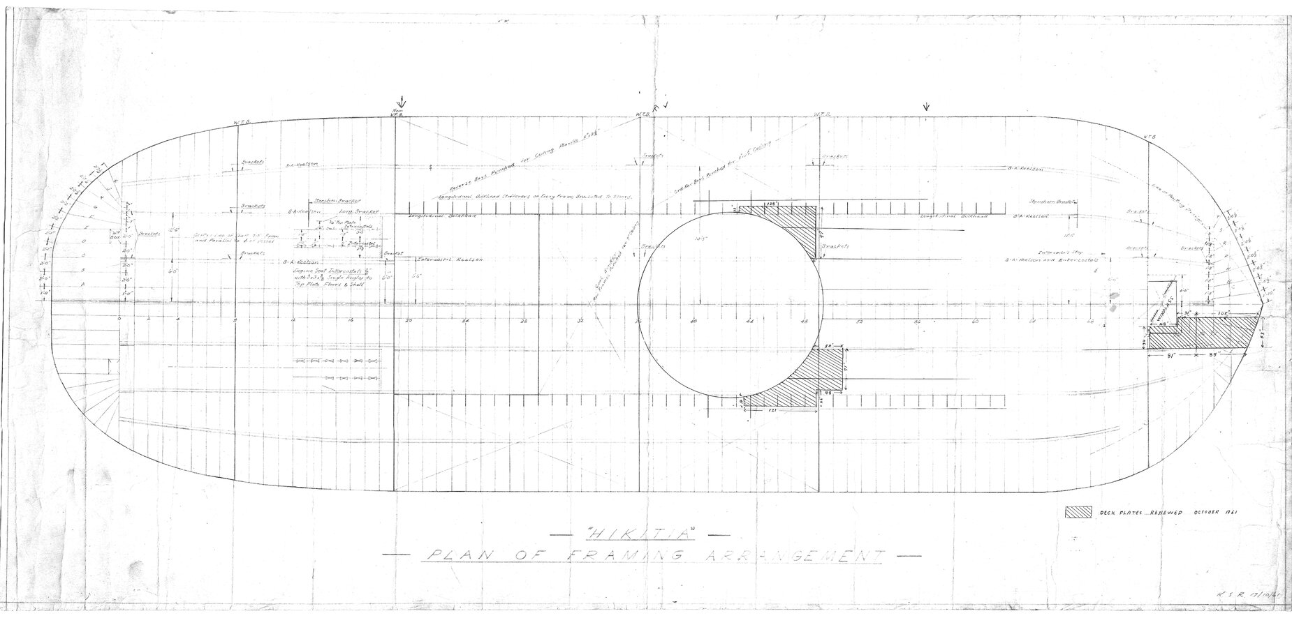 Hikitea, Plan of Framing Arrangement