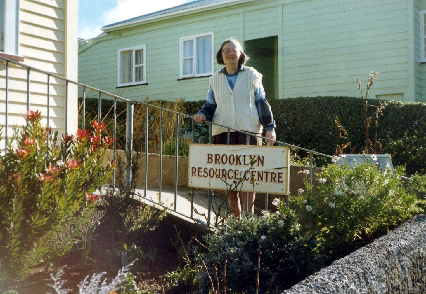 Person standing at front of Brooklyn Resource Centre