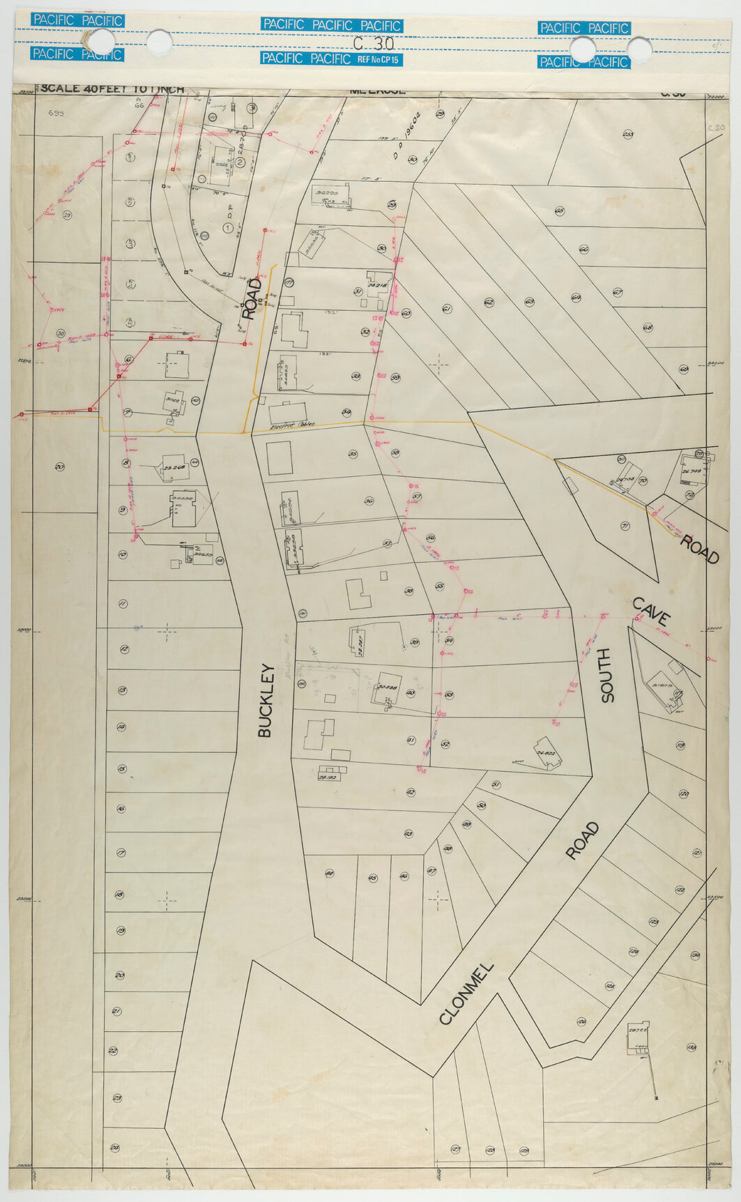 40 Foot to an Inch Record Sheet, sheet C30