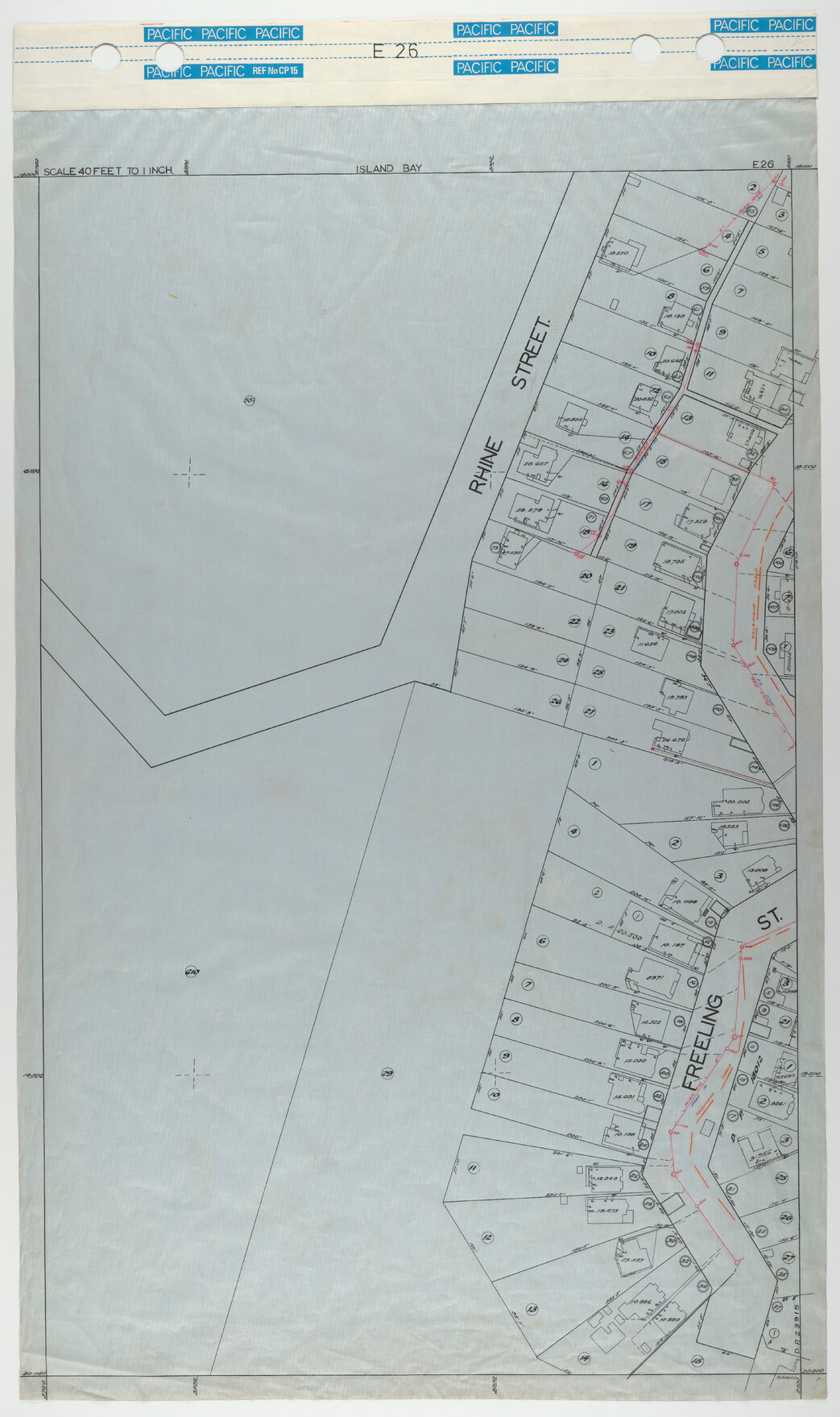 40 Foot to an Inch Record Sheet, sheet E26