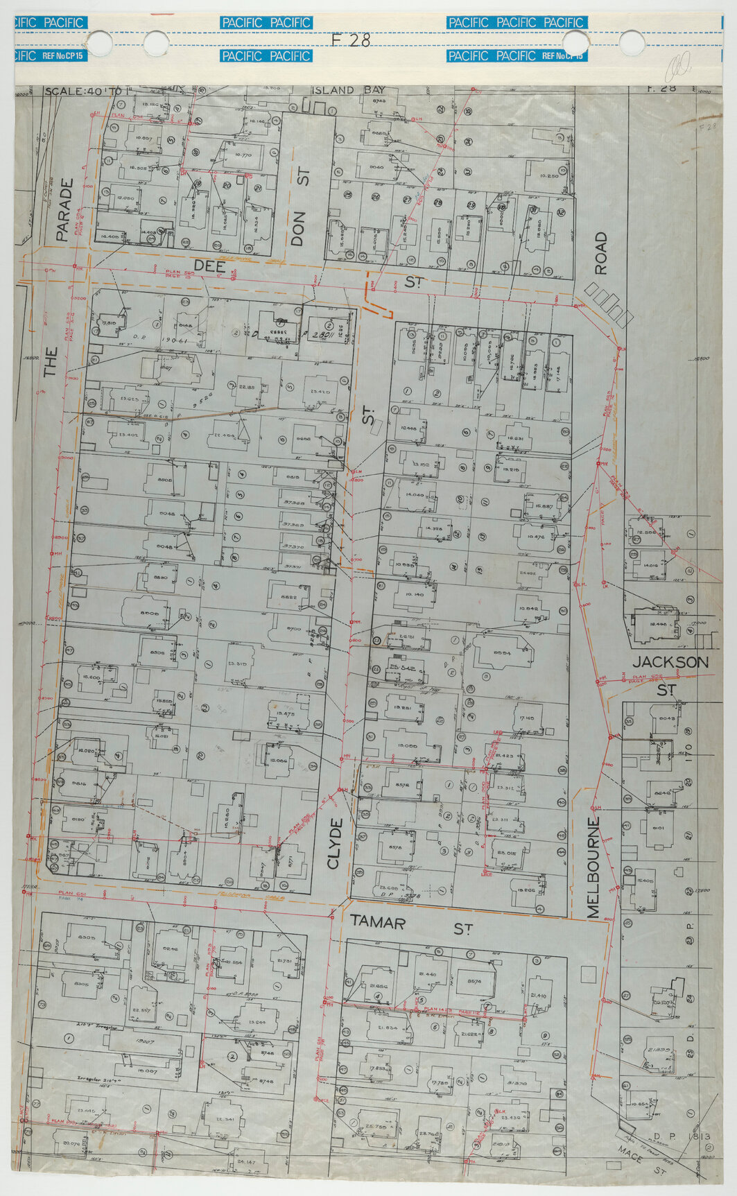 40 Foot to an Inch Record Sheet, sheet F28