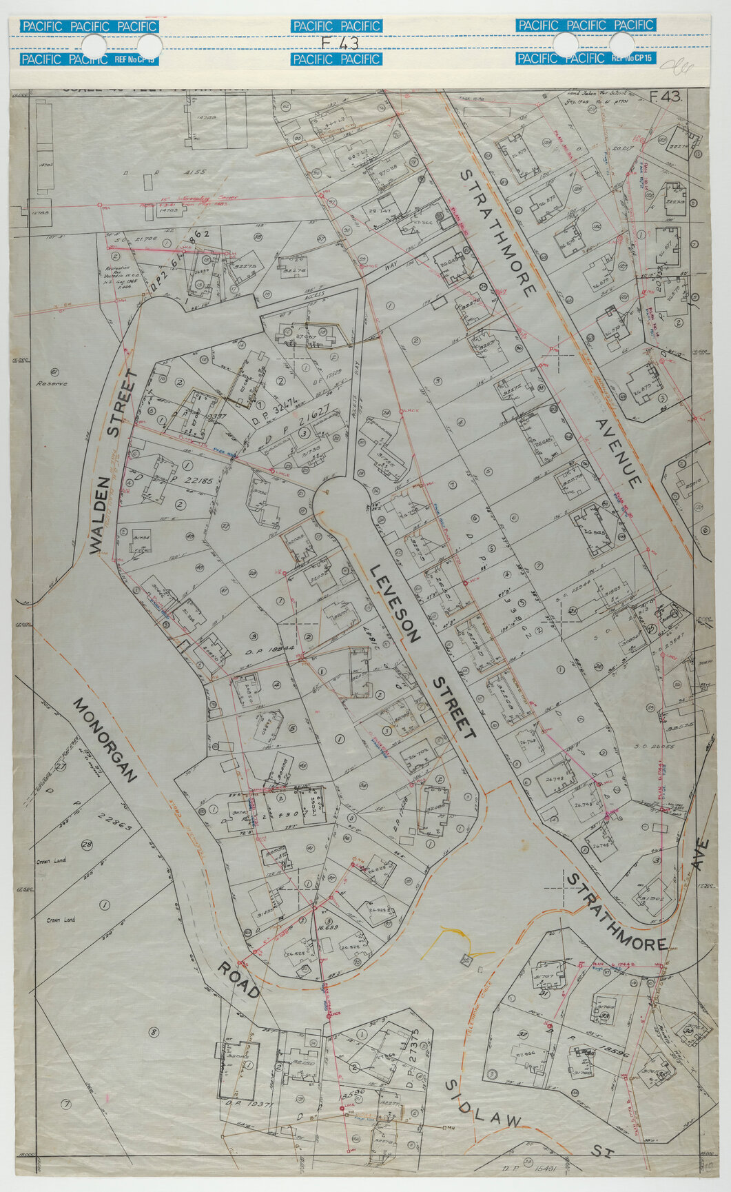40 Foot to an Inch Record Sheet, sheet F43