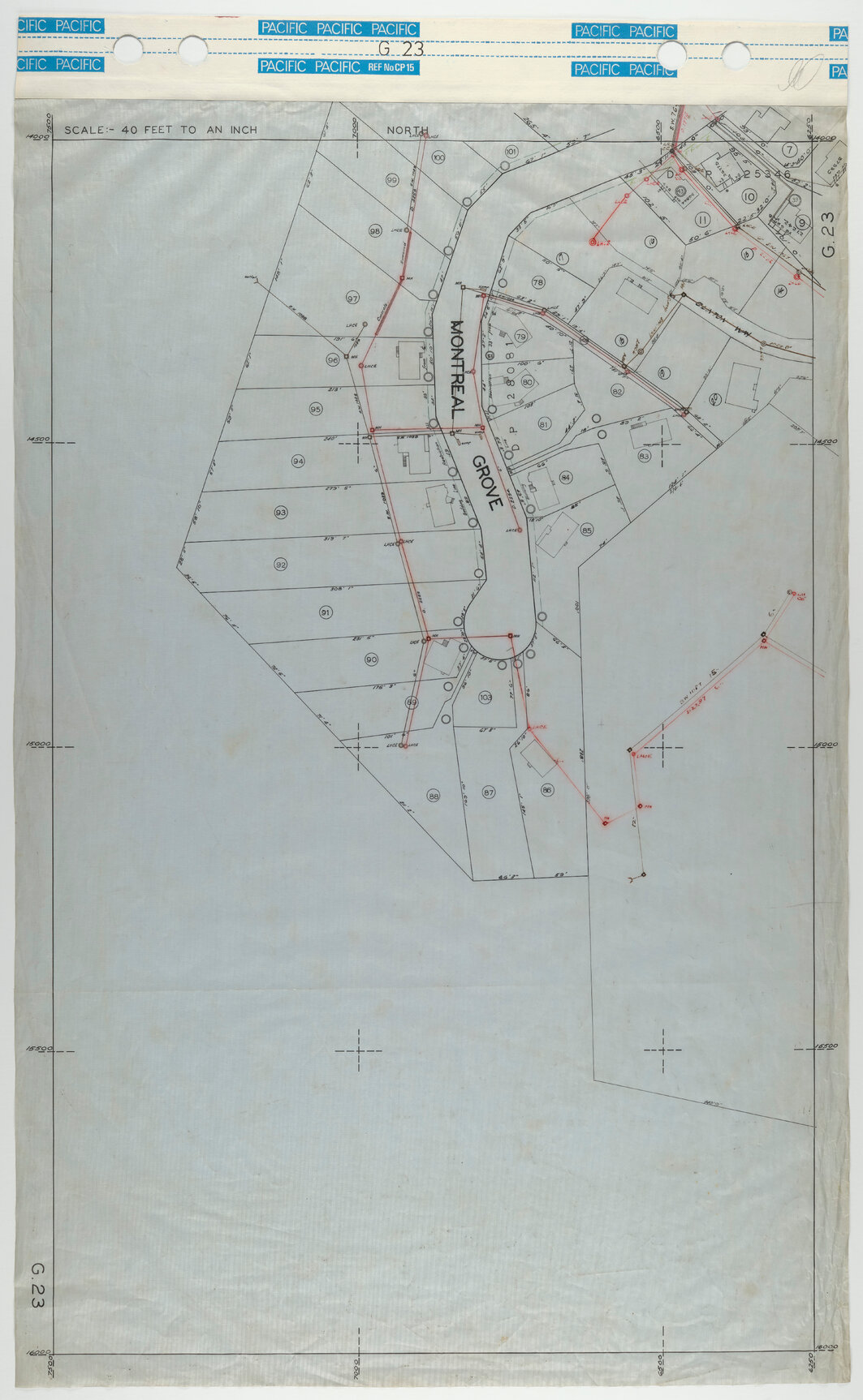 40 Foot to an Inch Record Sheet, sheet G23