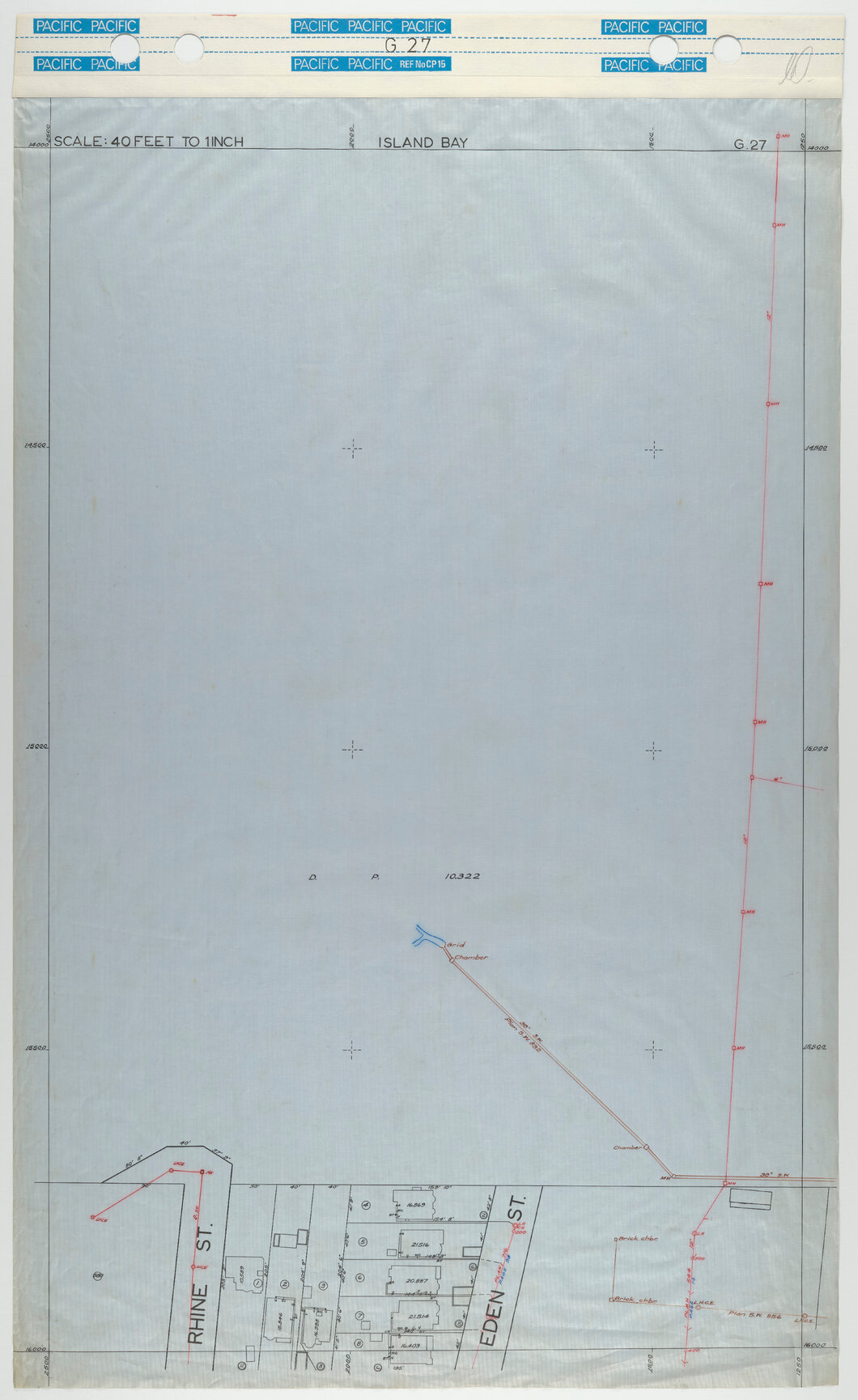 40 Foot to an Inch Record Sheet, sheet G27