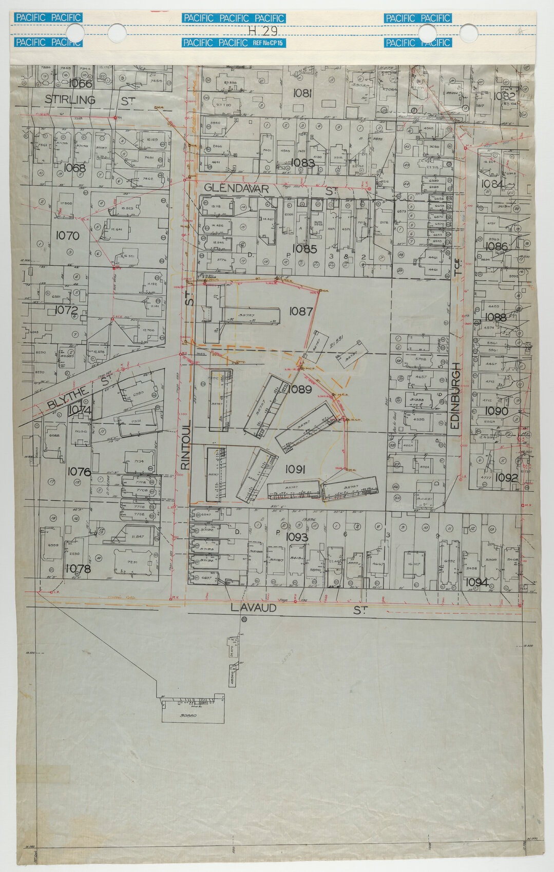 40 Foot to an Inch Record Sheet, sheet H29