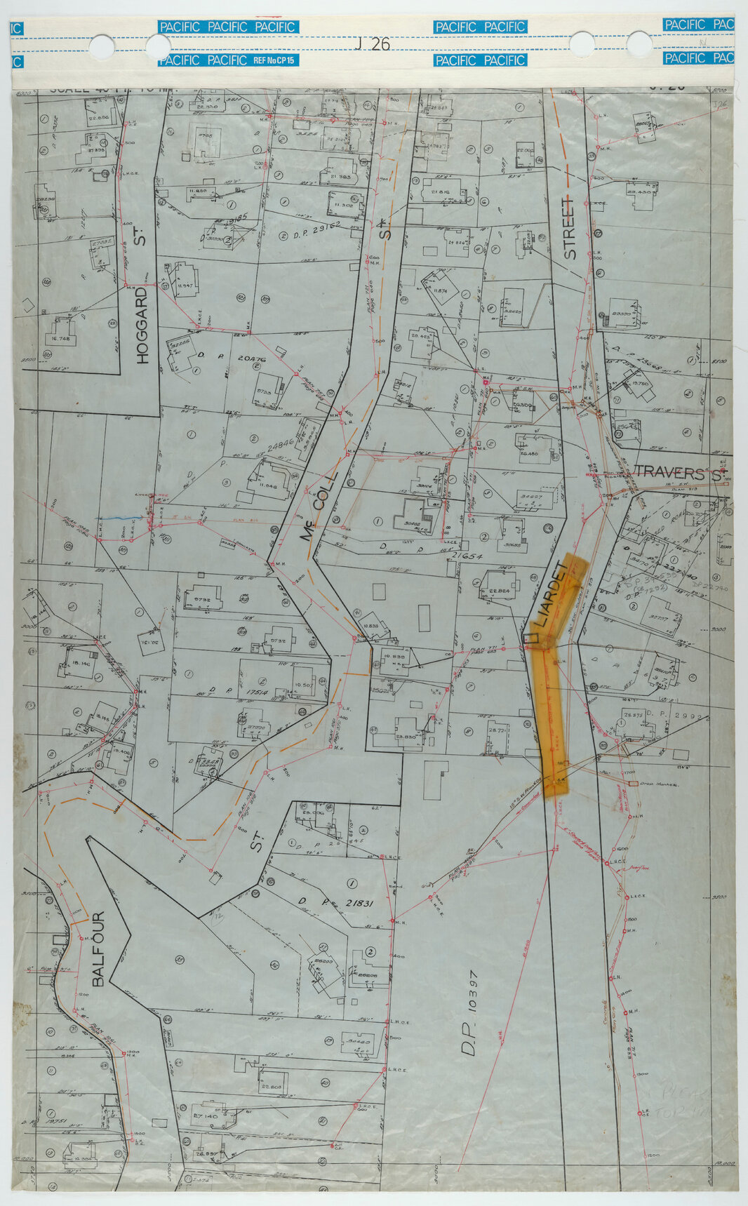 40 Foot to an Inch Record Sheet, sheet J26