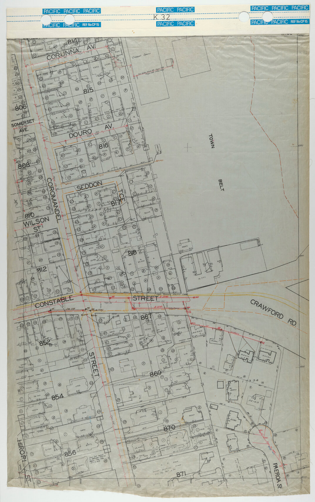 40 Foot to an Inch Record Sheet, sheet K32