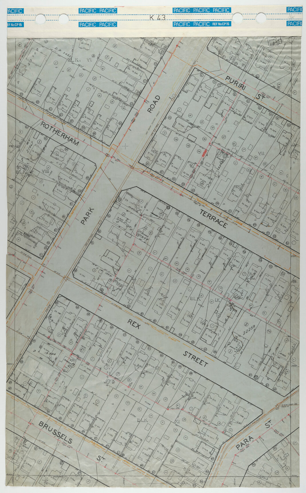 40 Foot to an Inch Record Sheet, sheet K43