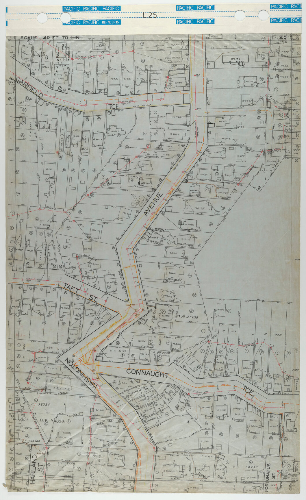 40 Foot to an Inch Record Sheet, sheet L25