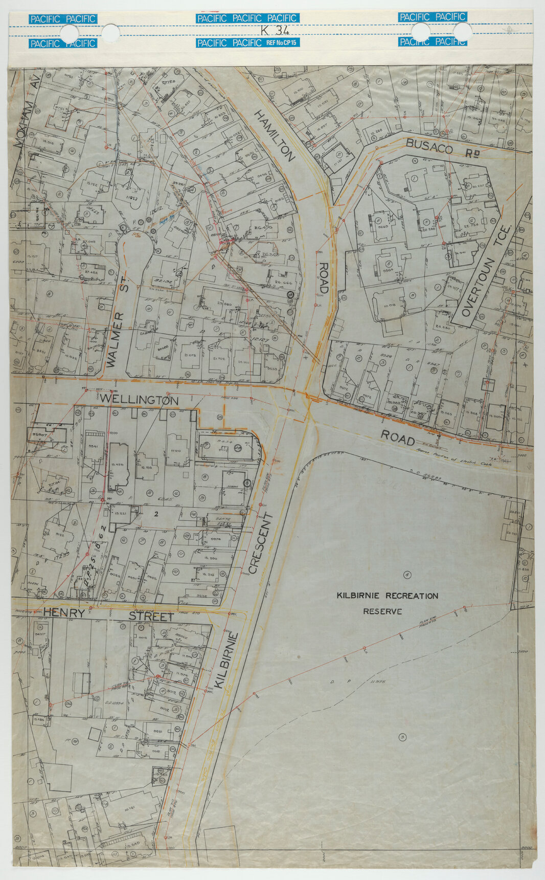 40 Foot to an Inch Record Sheet, sheet K34
