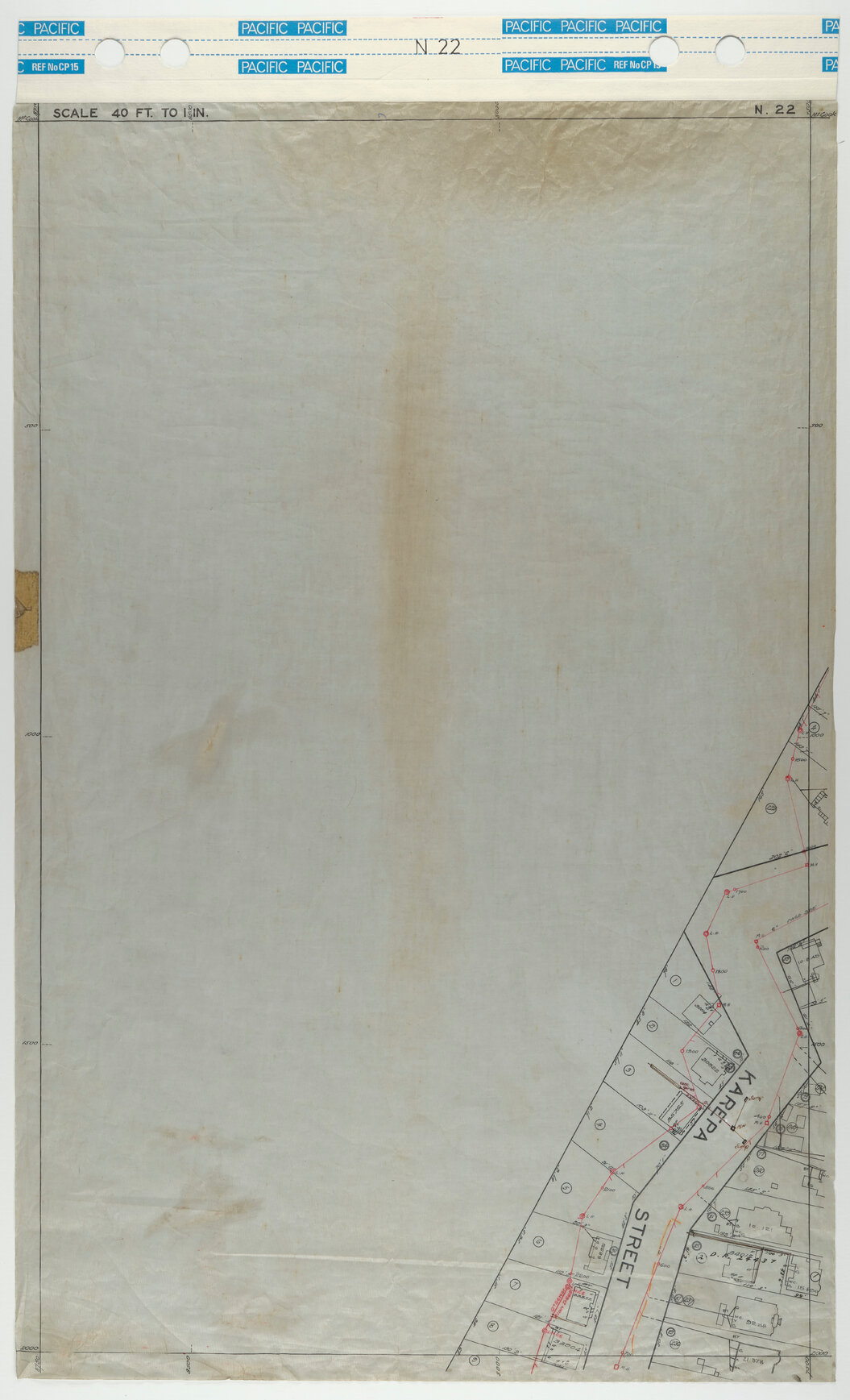 40 Foot to an Inch Record Sheet, sheet N22