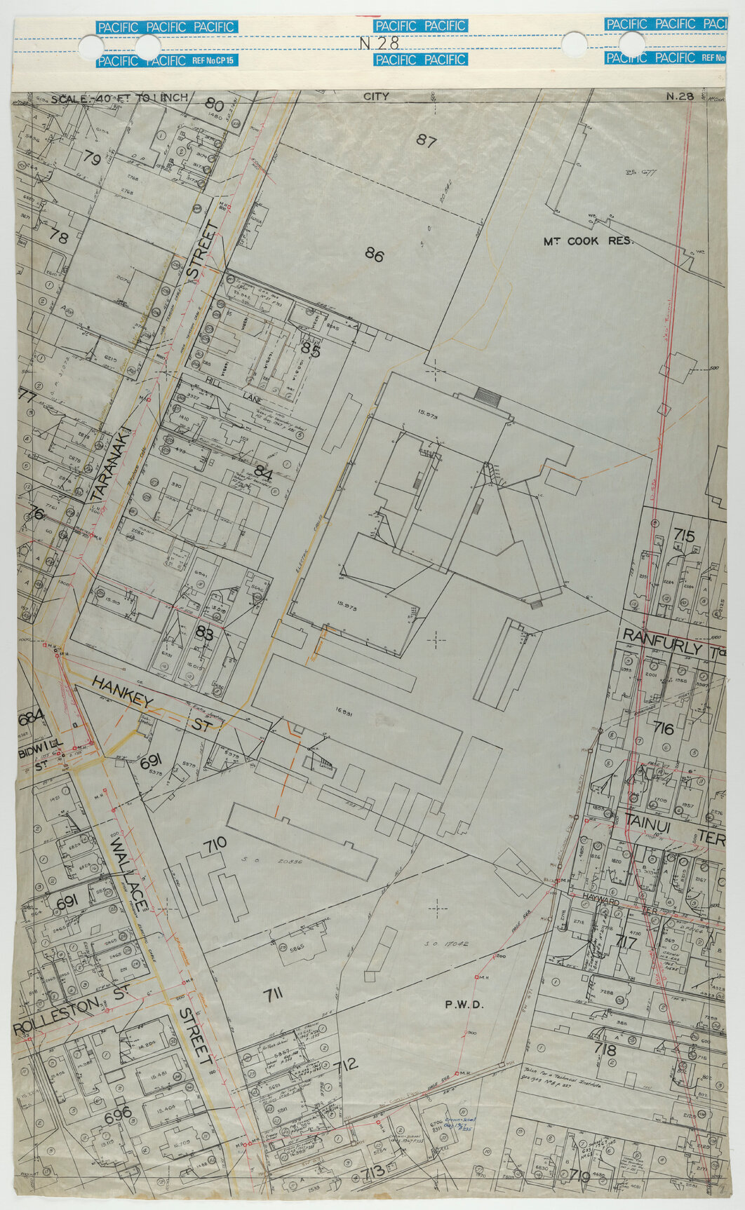 40 Foot to an Inch Record Sheet, sheet N28