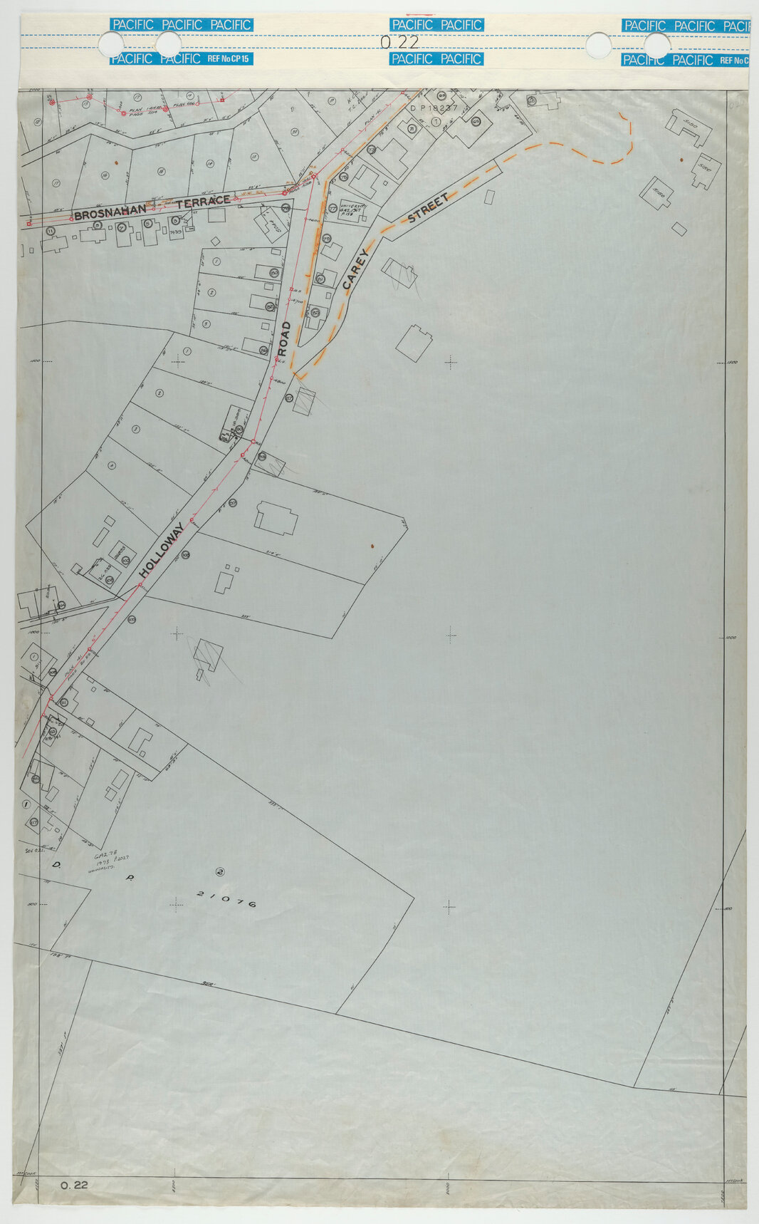 40 Foot to an Inch Record Sheet, sheet O22