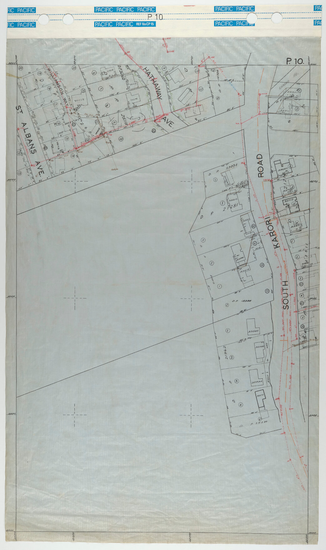 40 Foot to an Inch Record Sheet, sheet P10
