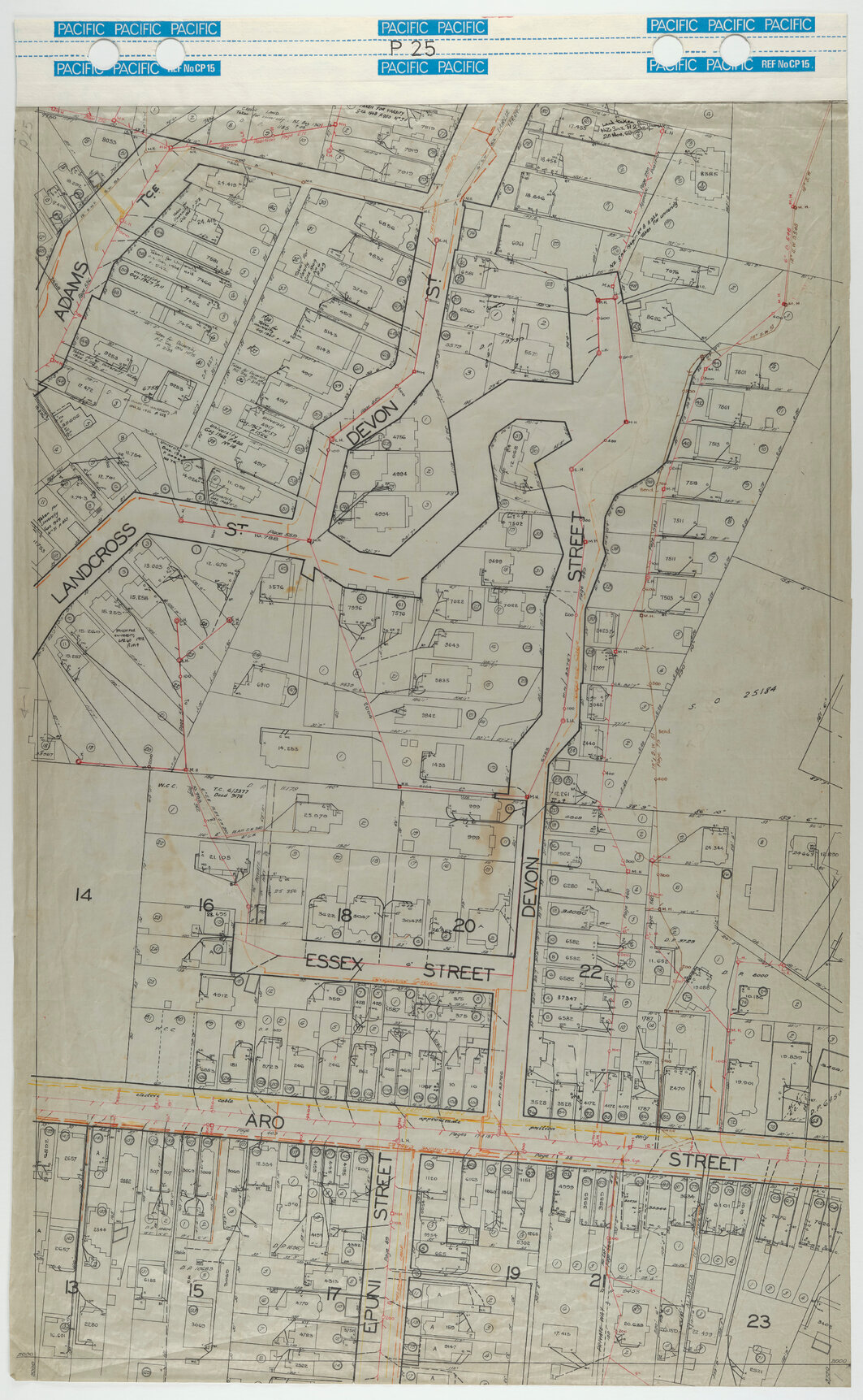 40 Foot to an Inch Record Sheet, sheet P25