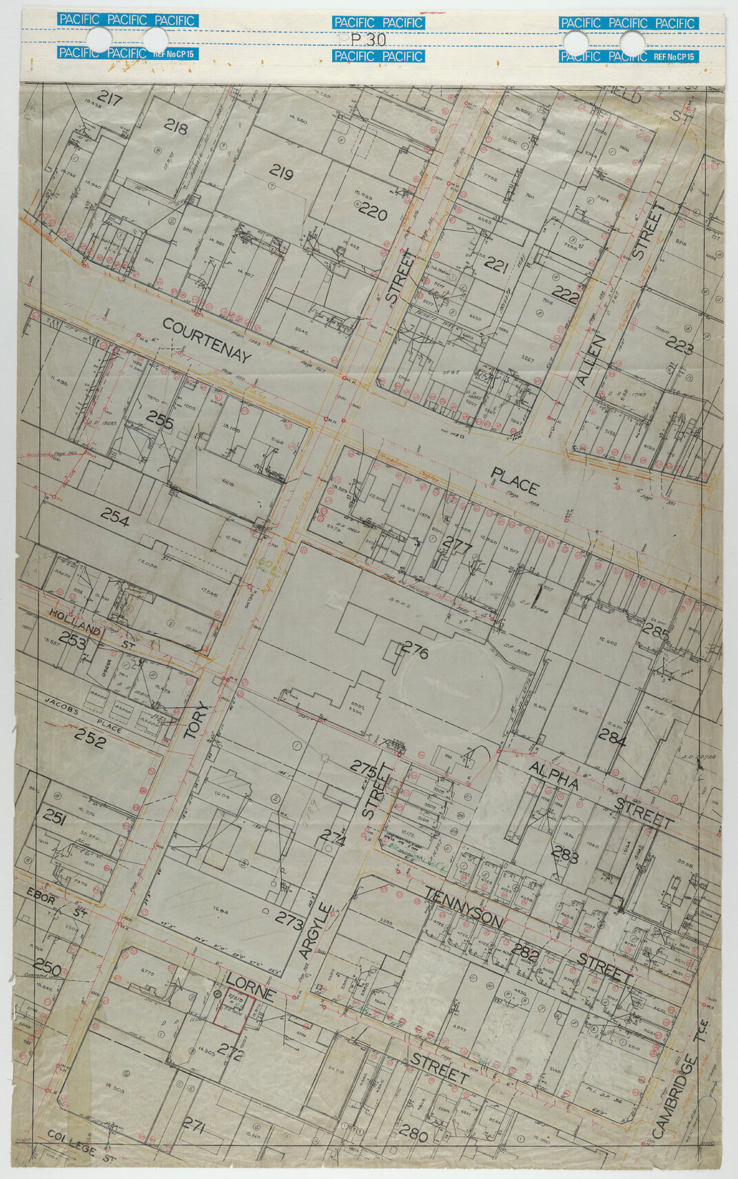 40 Foot to an Inch Record Sheet, sheet P30