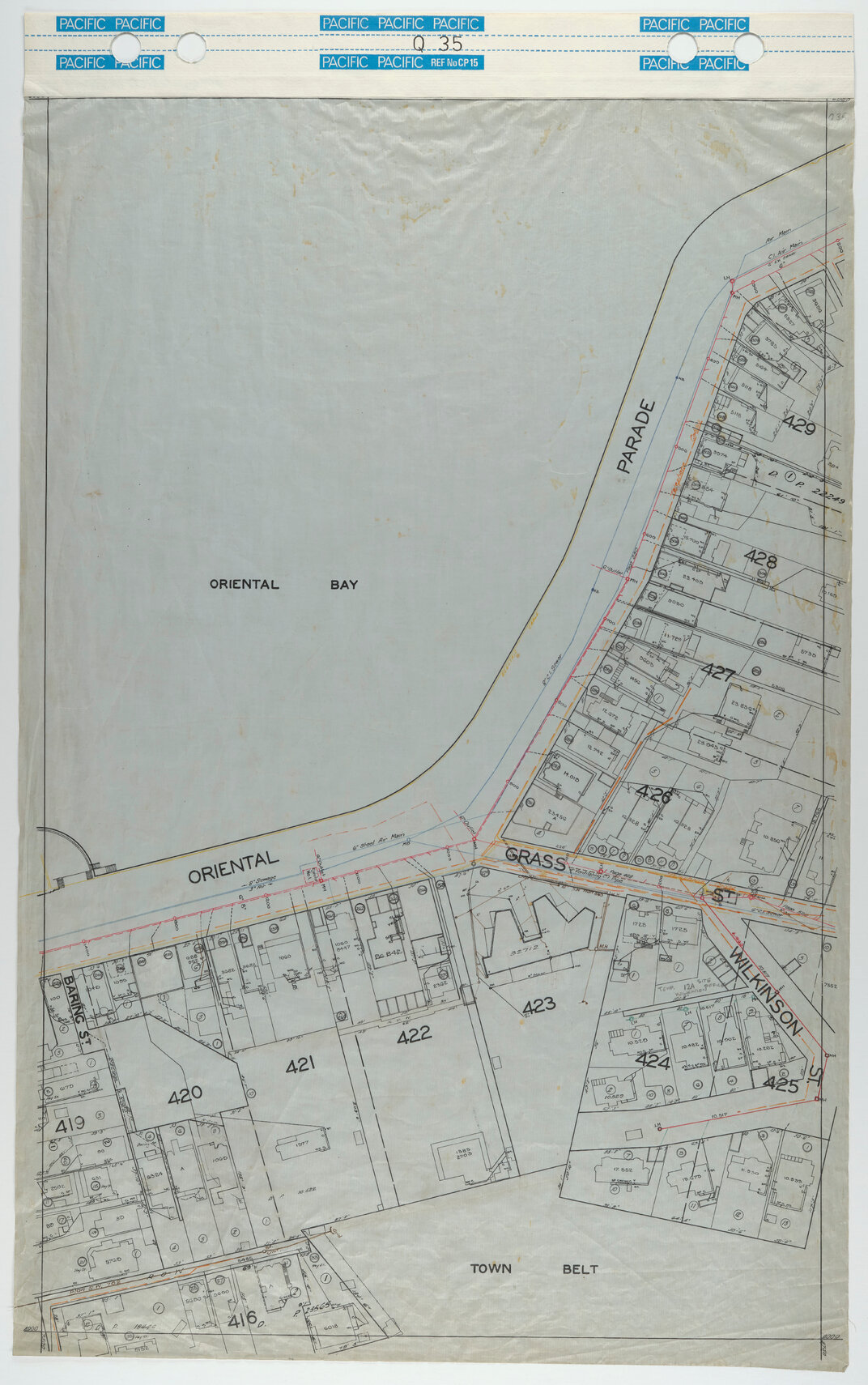 40 Foot to an Inch Record Sheet, sheet Q35