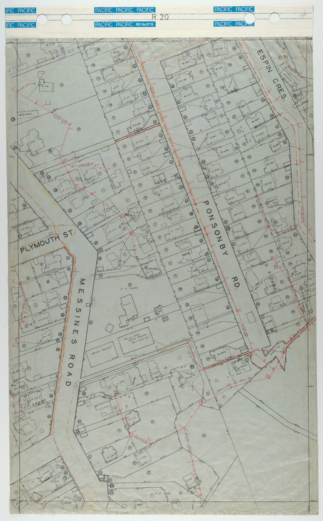 40 Foot to an Inch Record Sheet, sheet R20