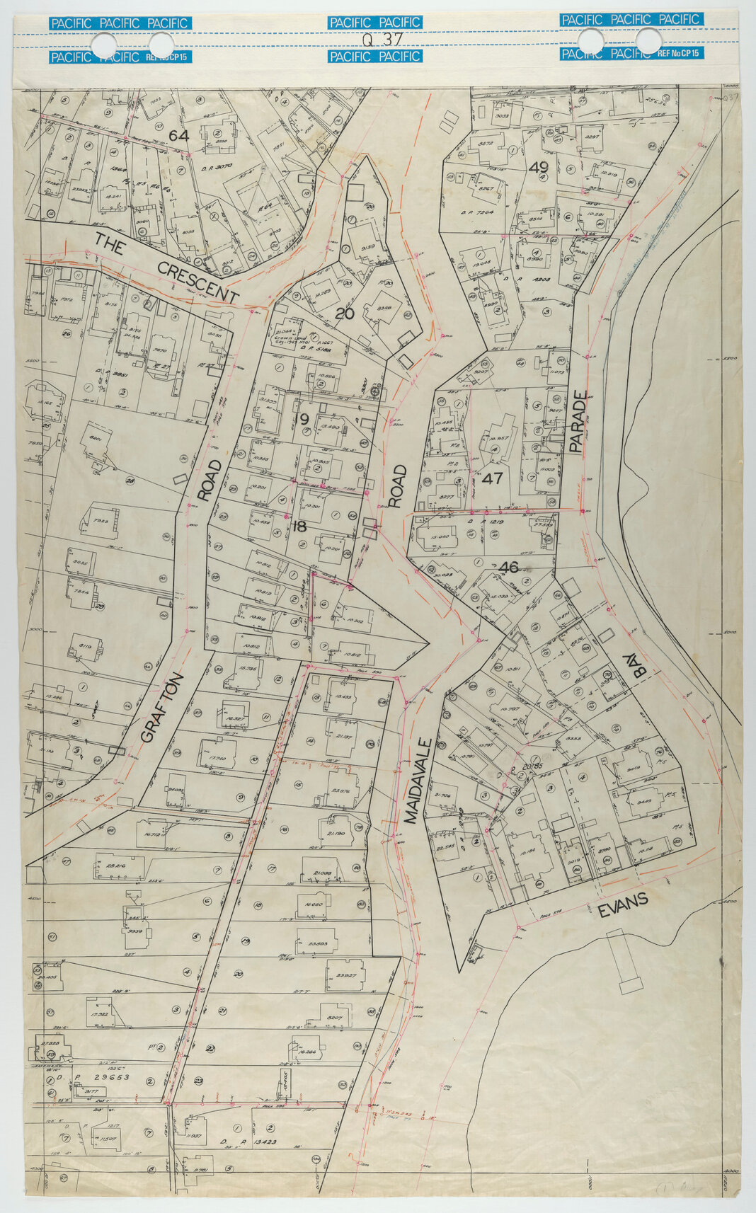 40 Foot to an Inch Record Sheet, sheet Q37