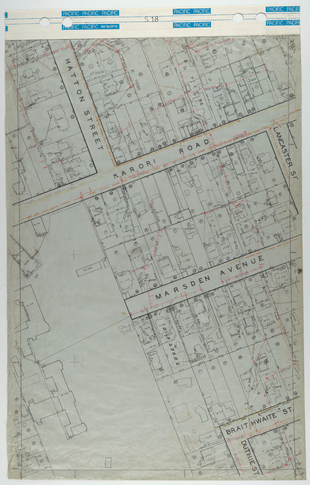 40 Foot to an Inch Record Sheet, sheet S18