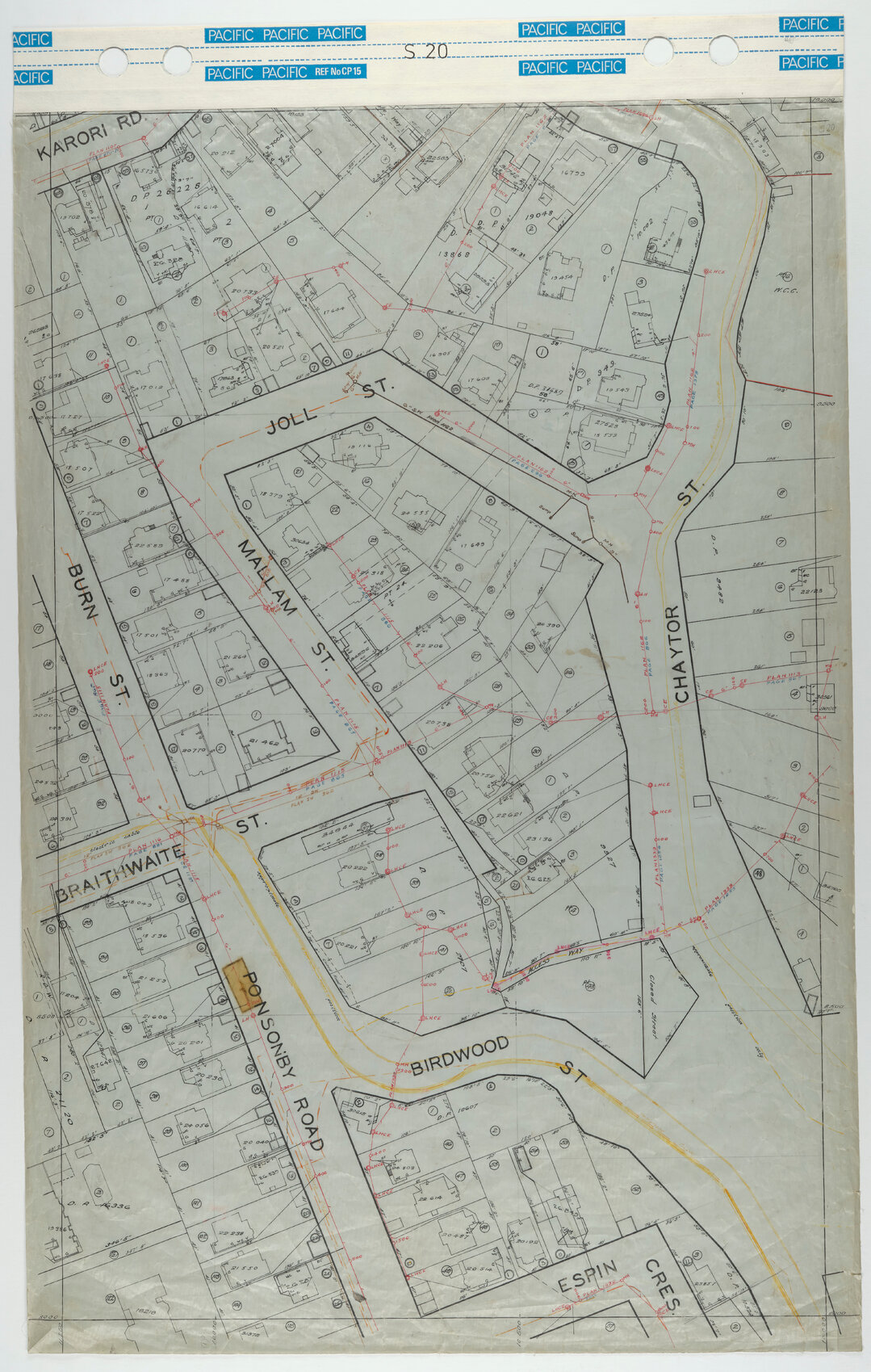 40 Foot to an Inch Record Sheet, sheet S20
