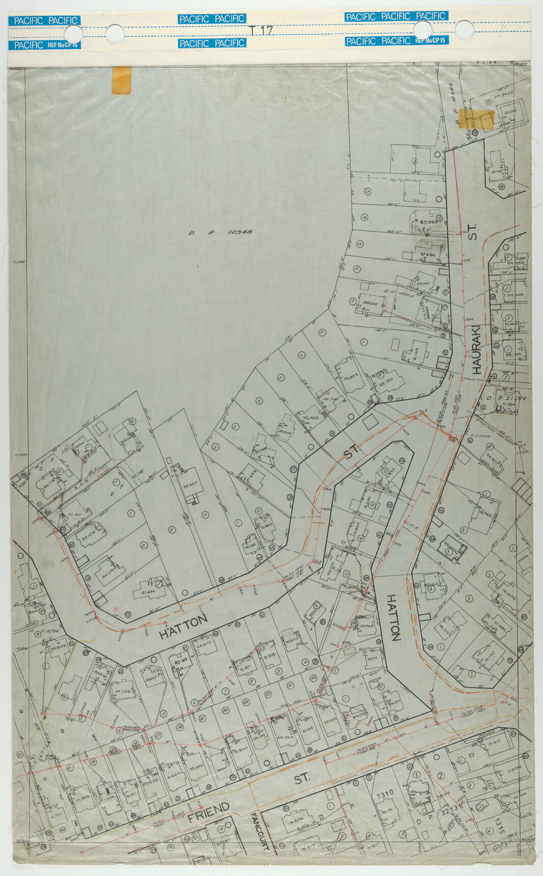 40 Foot to an Inch Record Sheet, sheet T17