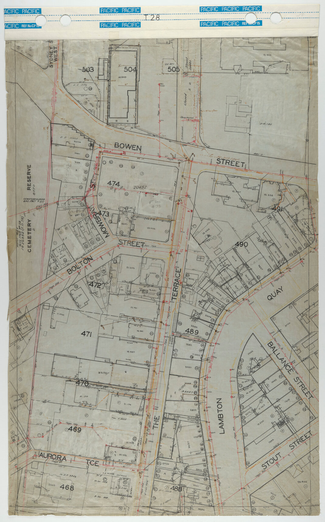 40 Foot to an Inch Record Sheet, sheet T28