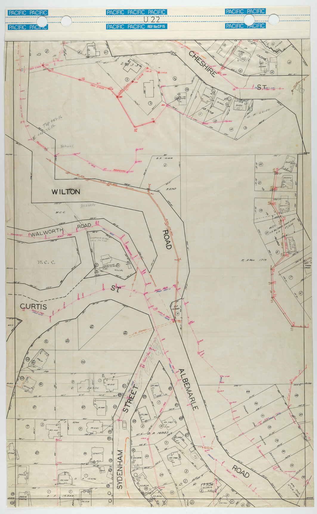 40 Foot to an Inch Record Sheet, sheet U22