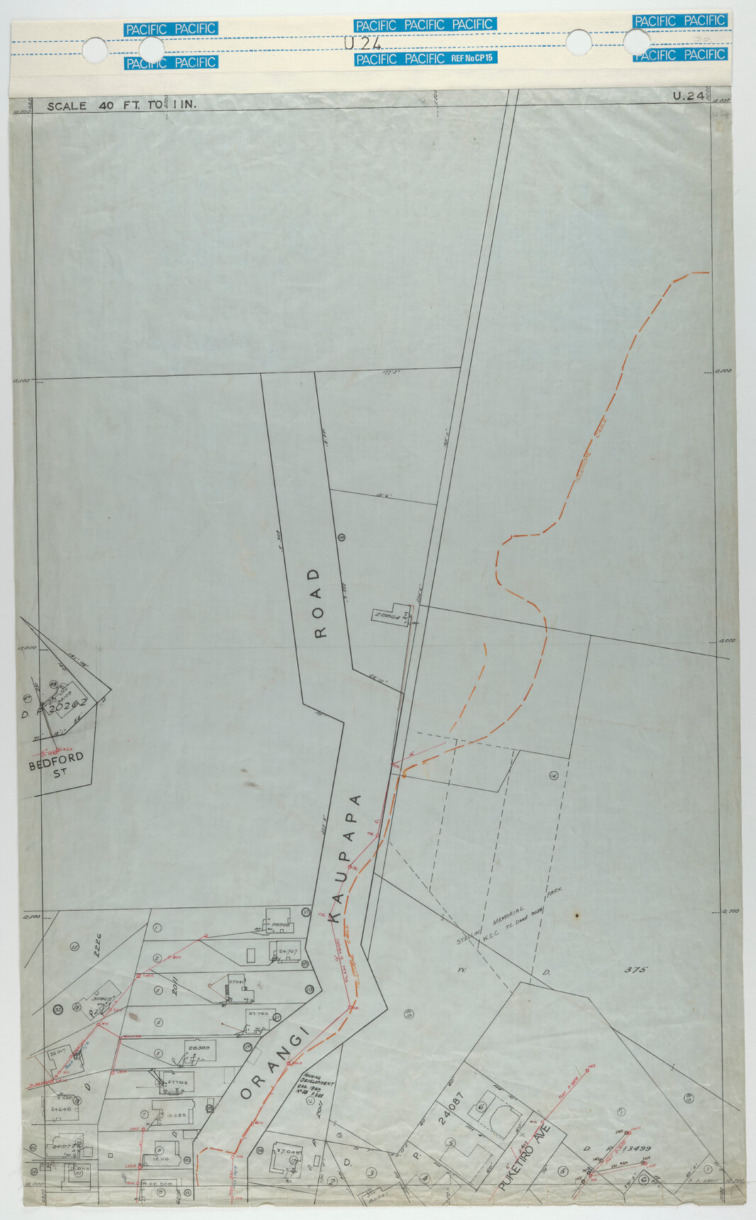40 Foot to an Inch Record Sheet, sheet U24