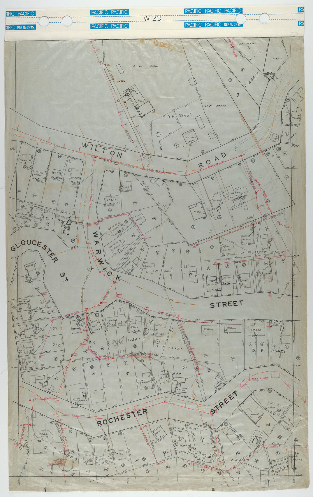 40 Foot to an Inch Record Sheet, sheet W23