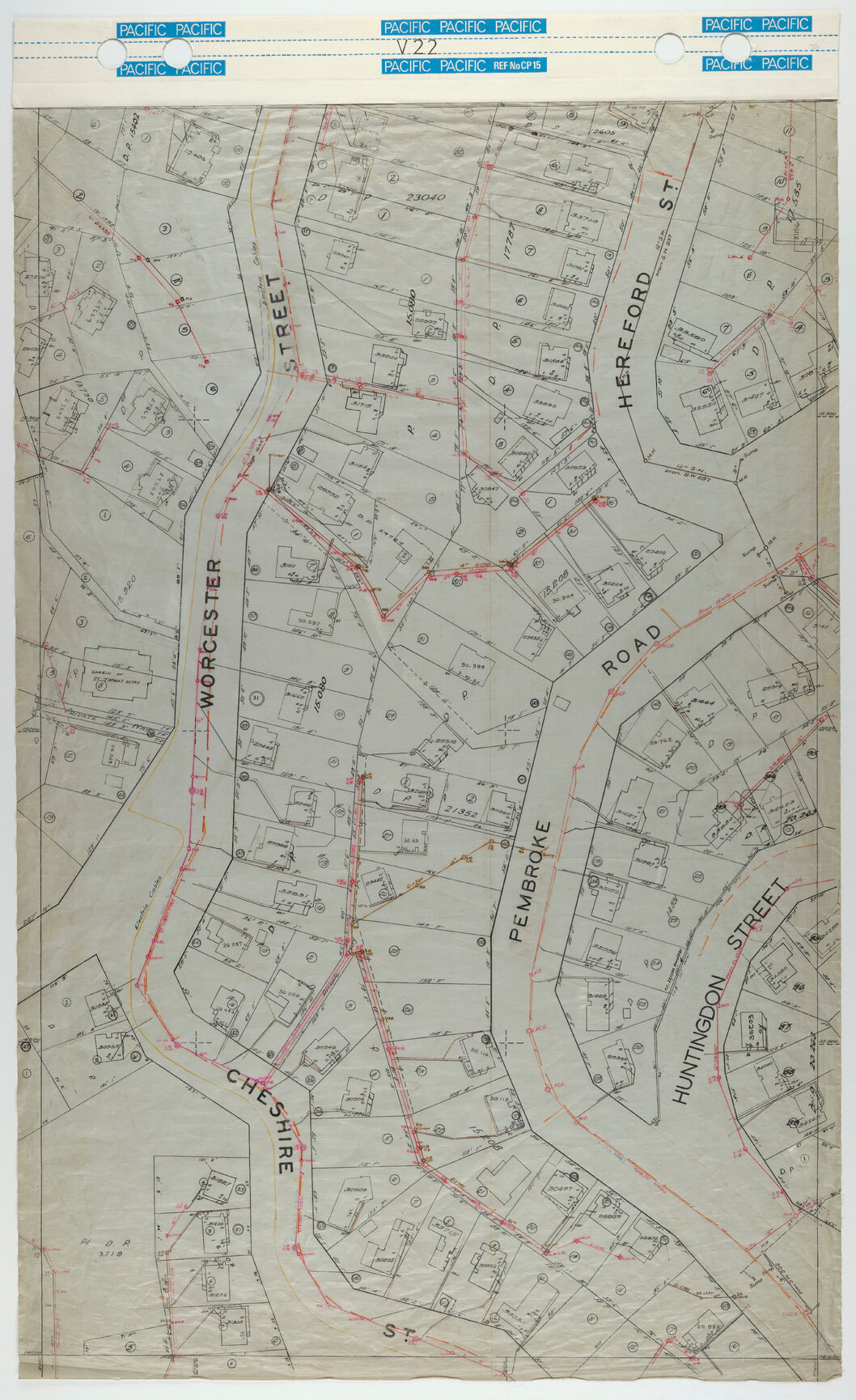 40 Foot to an Inch Record Sheet, sheet V22
