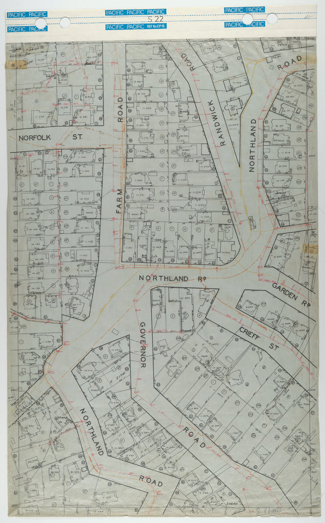 40 Foot to an Inch Record Sheet, sheet S22