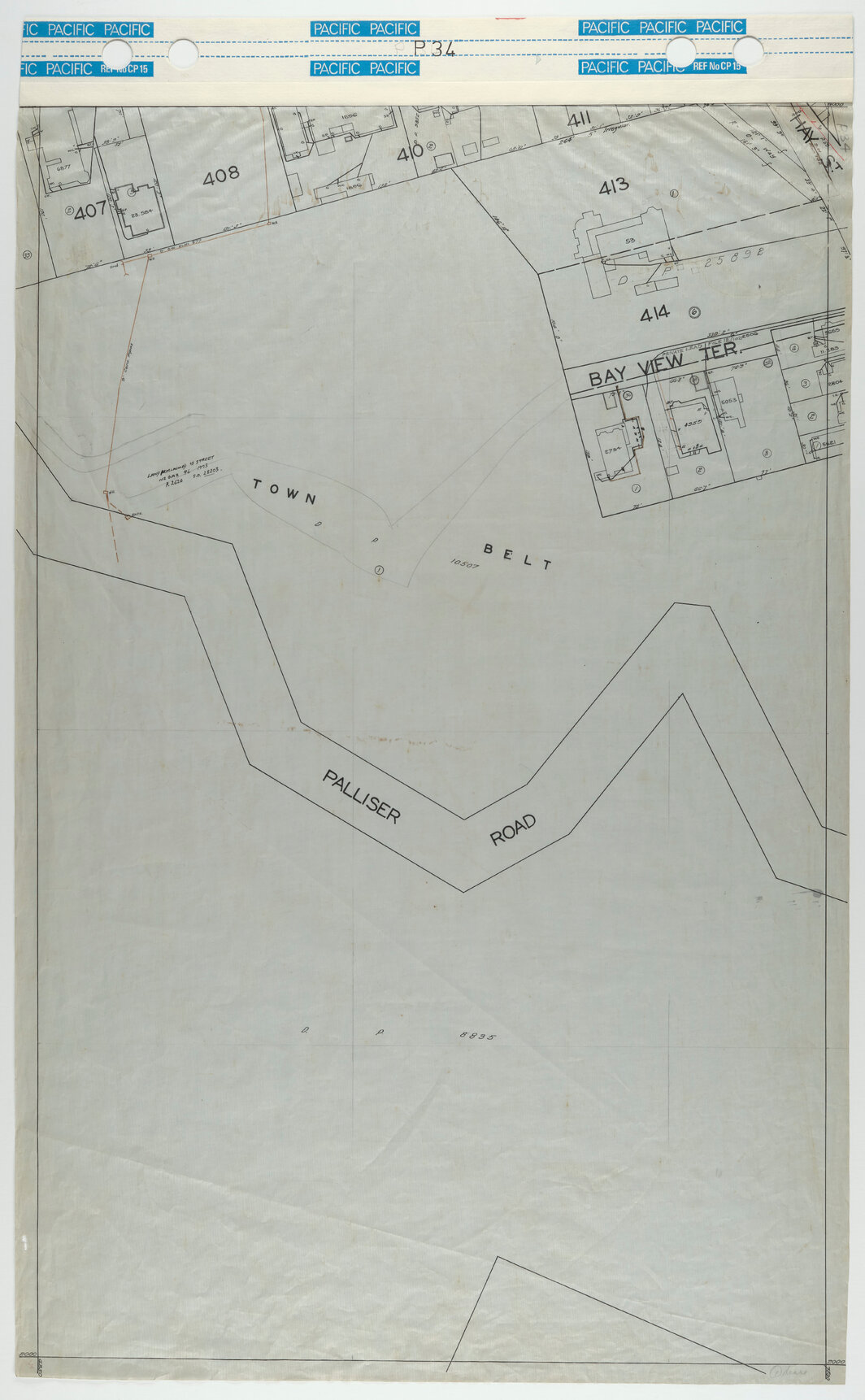 40 Foot to an Inch Record Sheet, sheet P34