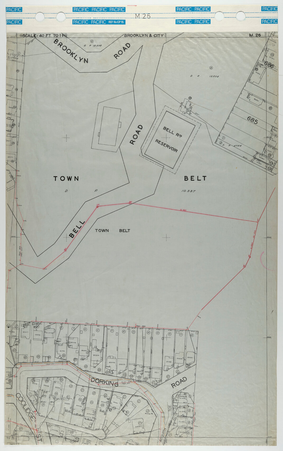 40 Foot to an Inch Record Sheet, sheet M26