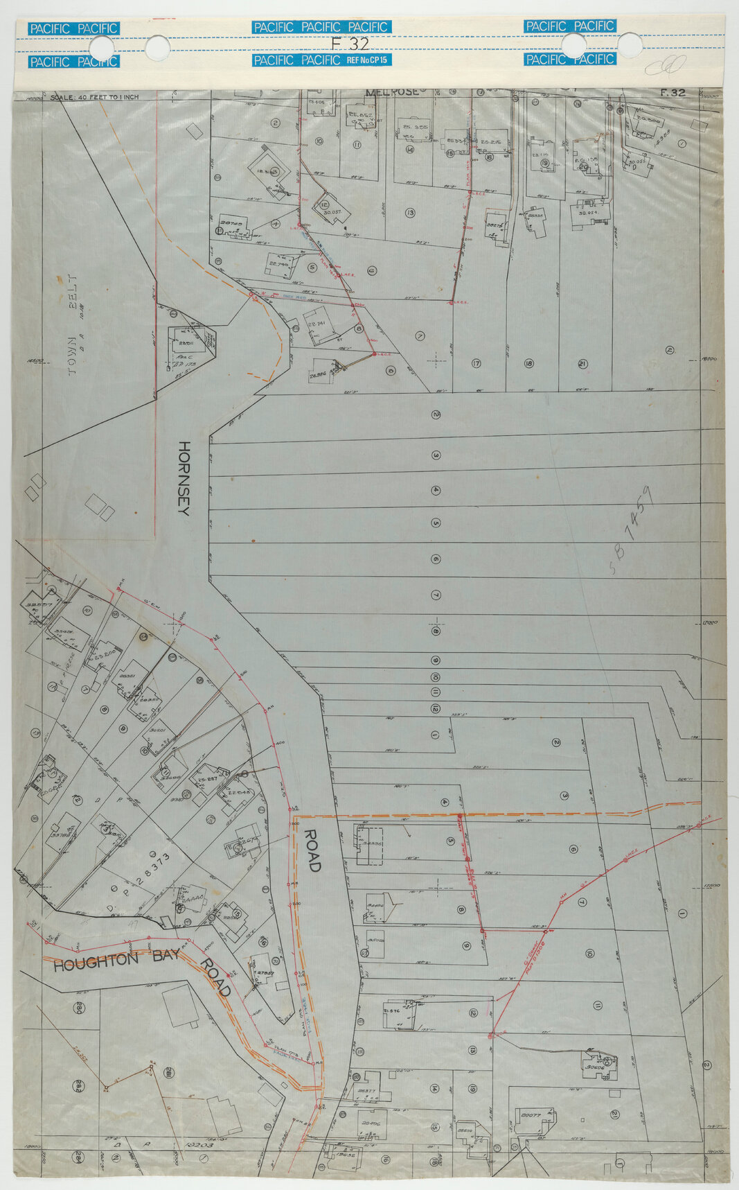 40 Foot to an Inch Record Sheet, sheet F32