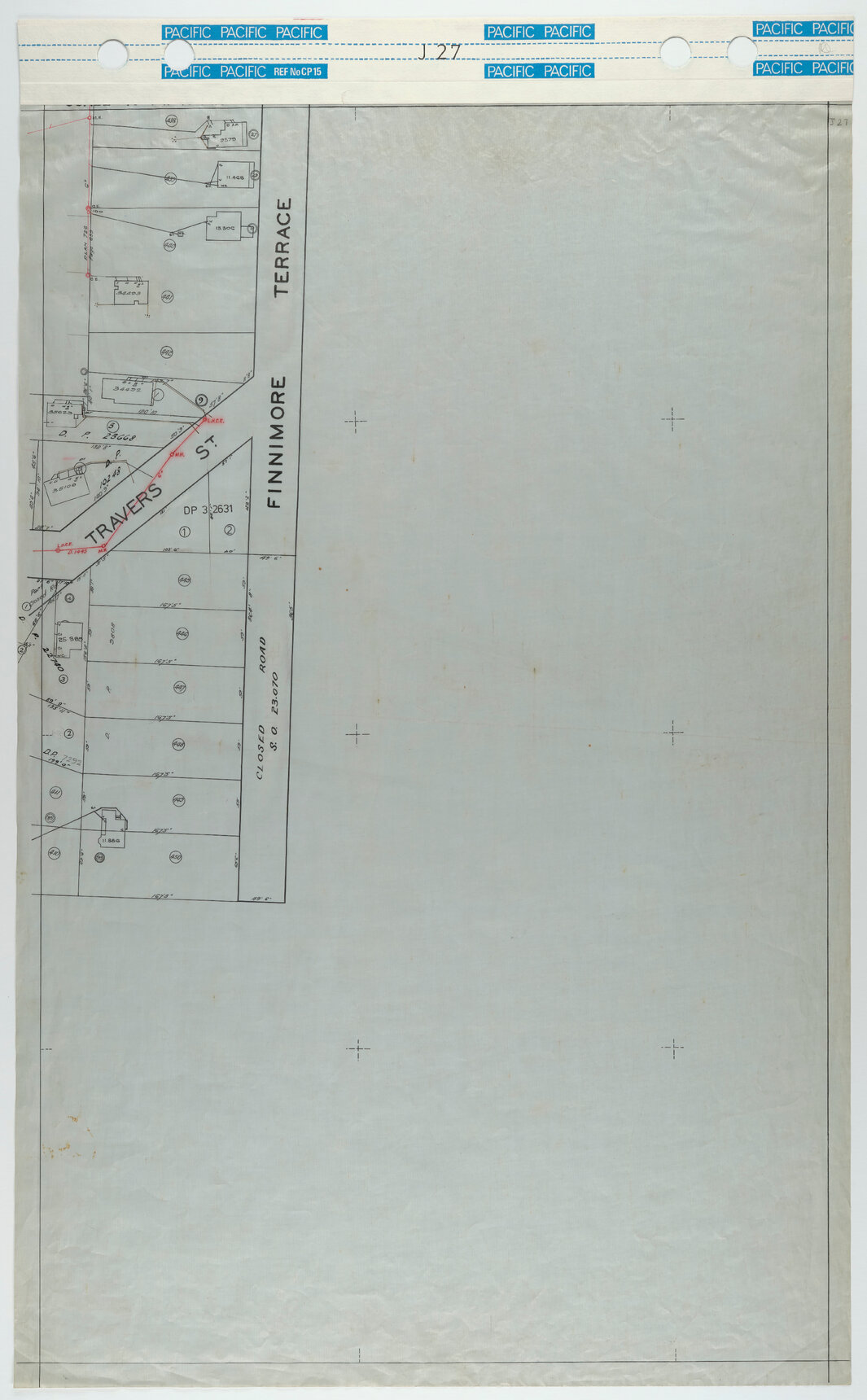 40 Foot to an Inch Record Sheet, sheet J27