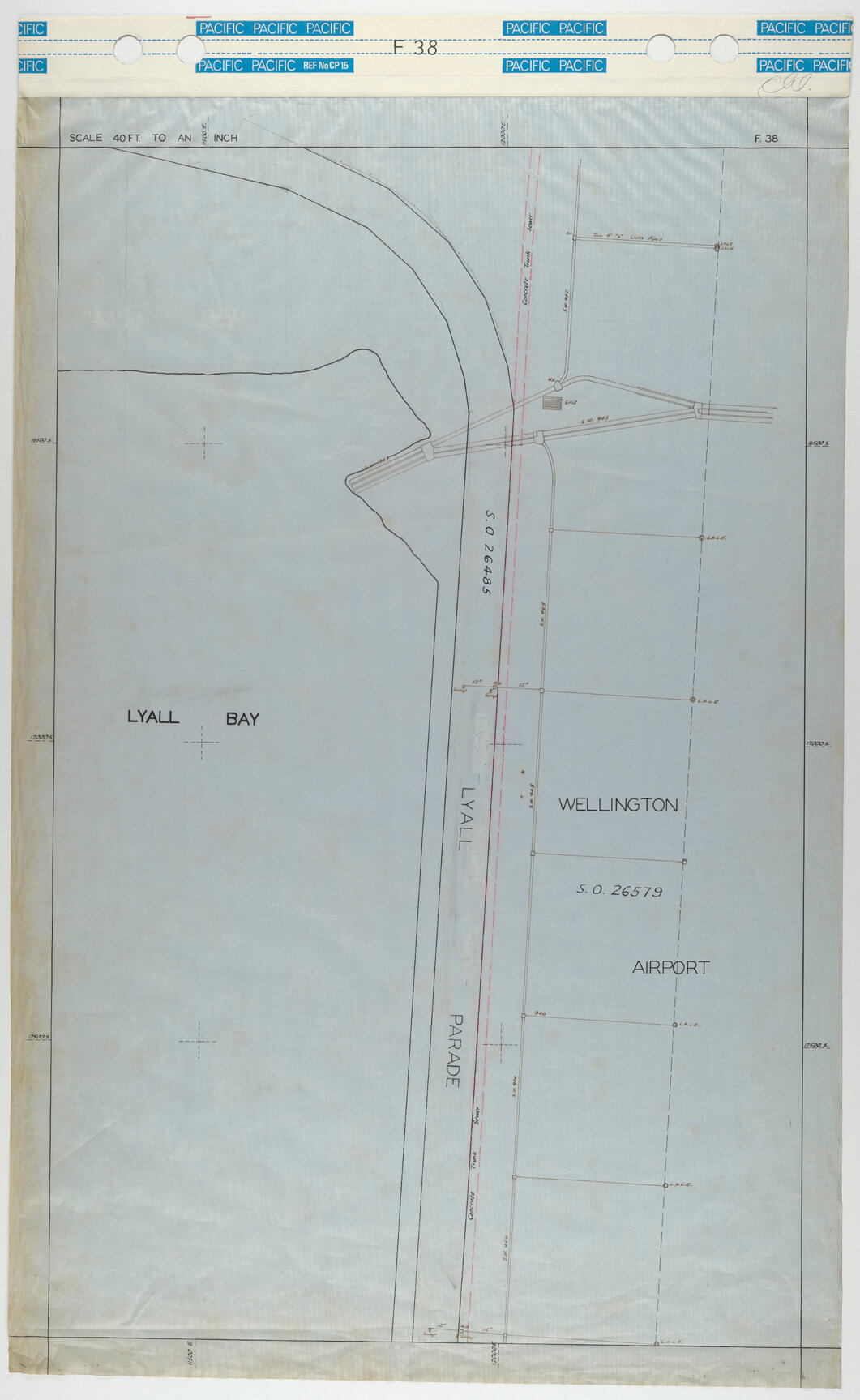 40 Foot to an Inch Record Sheet, sheet F38
