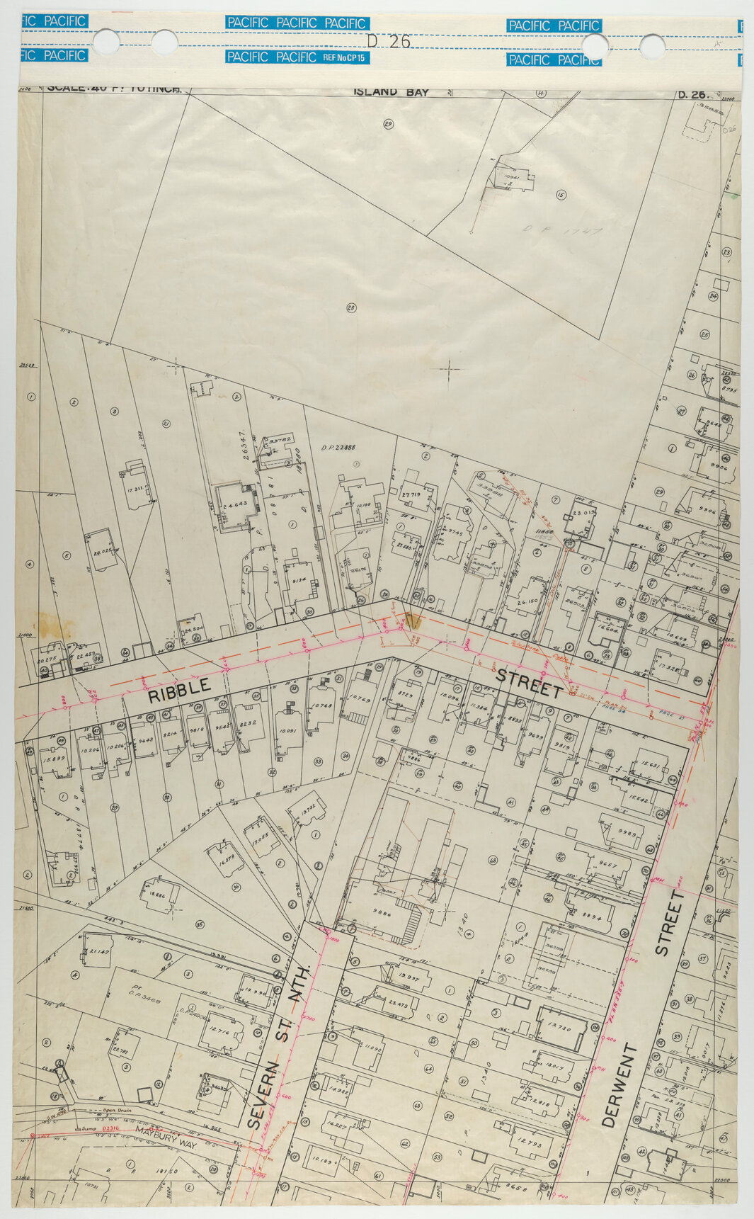 40 Foot to an Inch Record Sheet, sheet D26