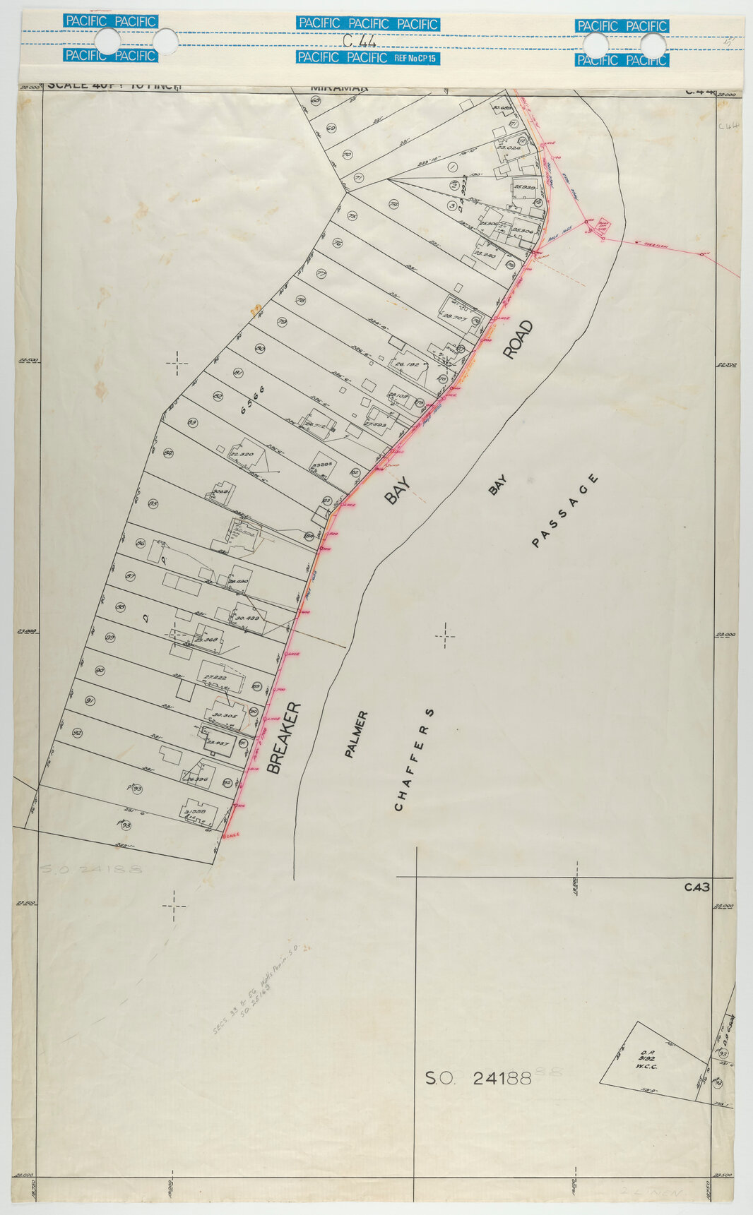 40 Foot to an Inch Record Sheet, sheet C44