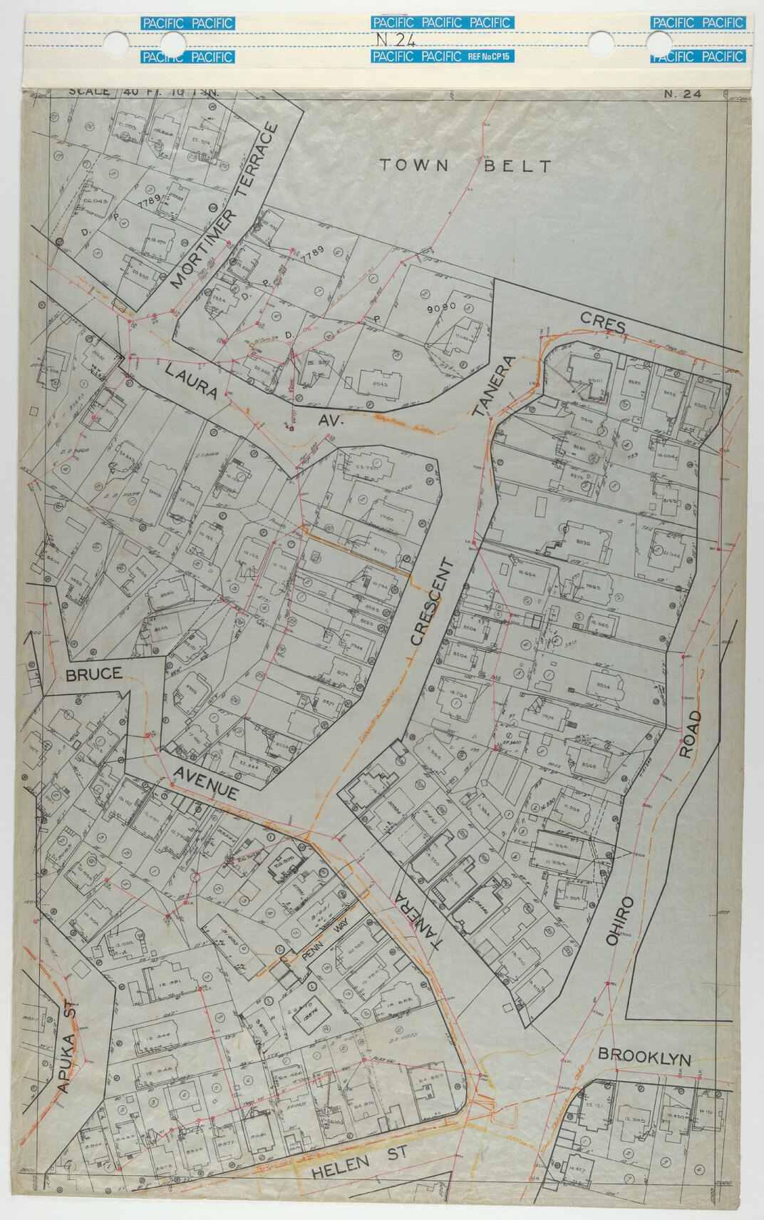 40 Foot to an Inch Record Sheet, sheet N24