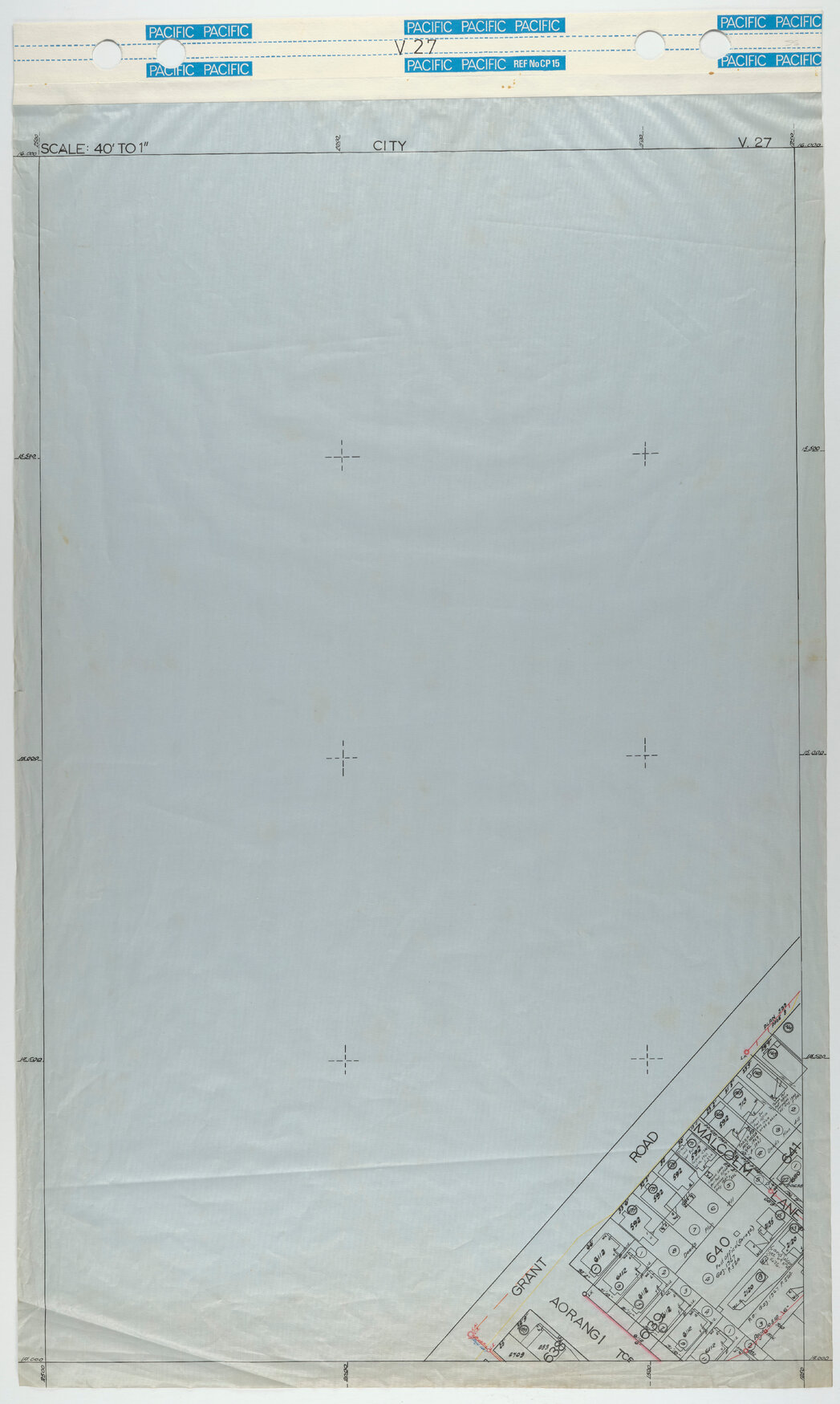 40 Foot to an Inch Record Sheet, sheet V27