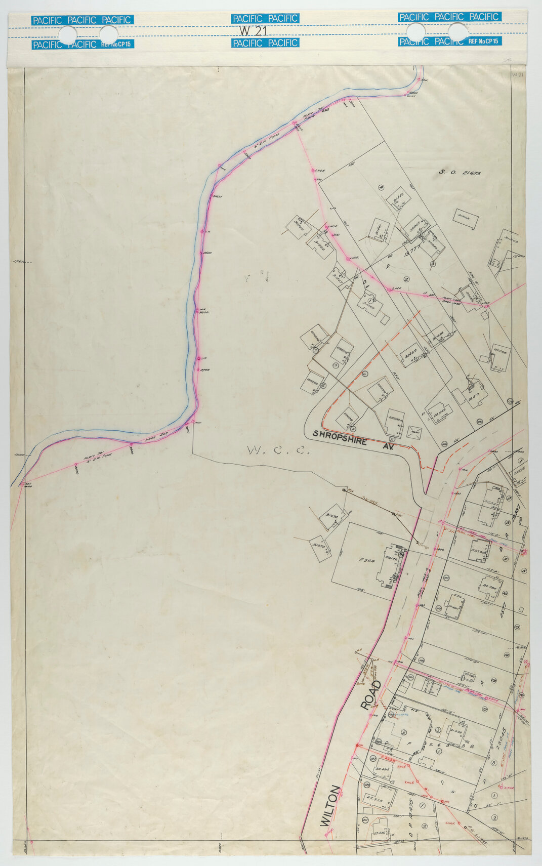 40 Foot to an Inch Record Sheet, sheet W21