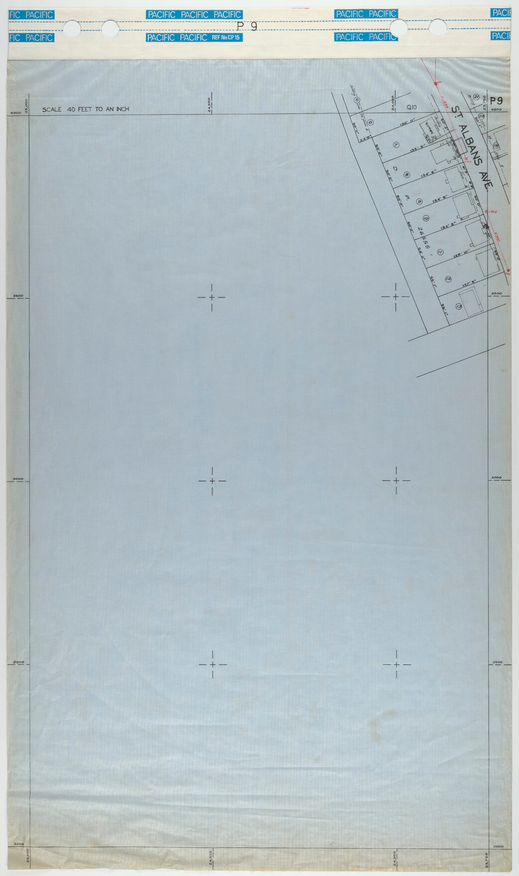 40 Foot to an Inch Record Sheet, sheet P9