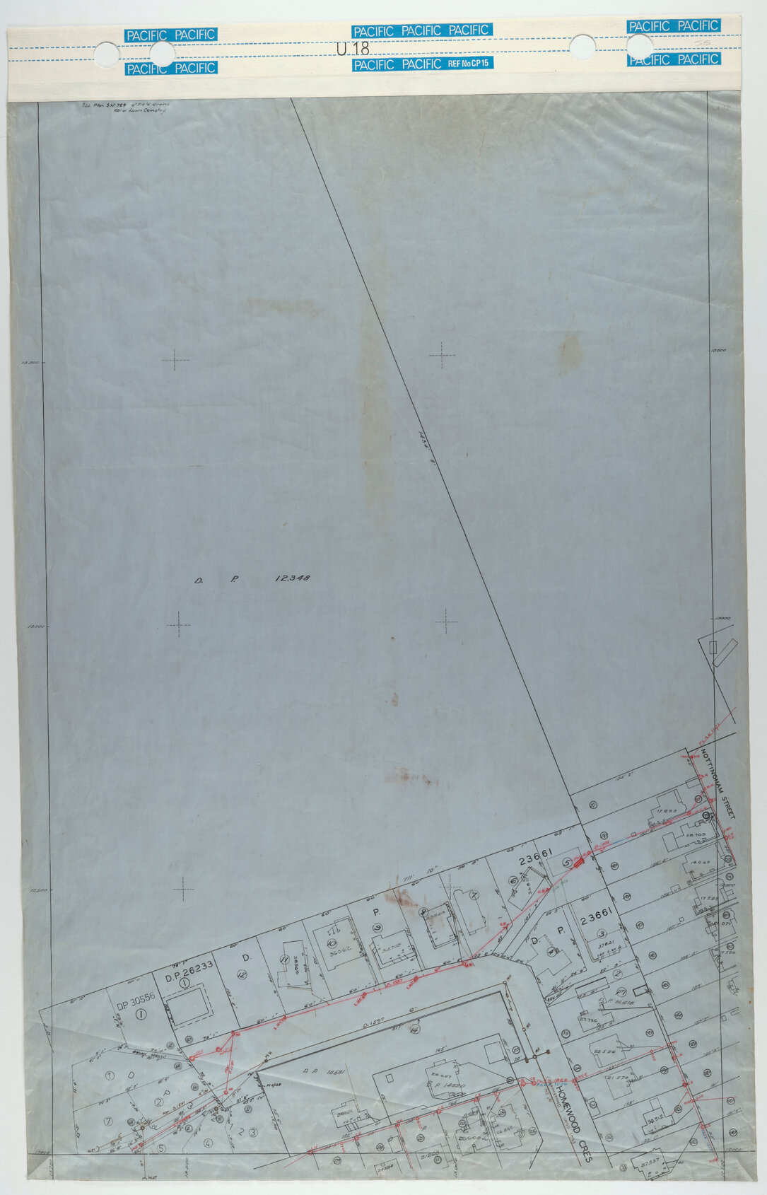 40 Foot to an Inch Record Sheet, sheet U18