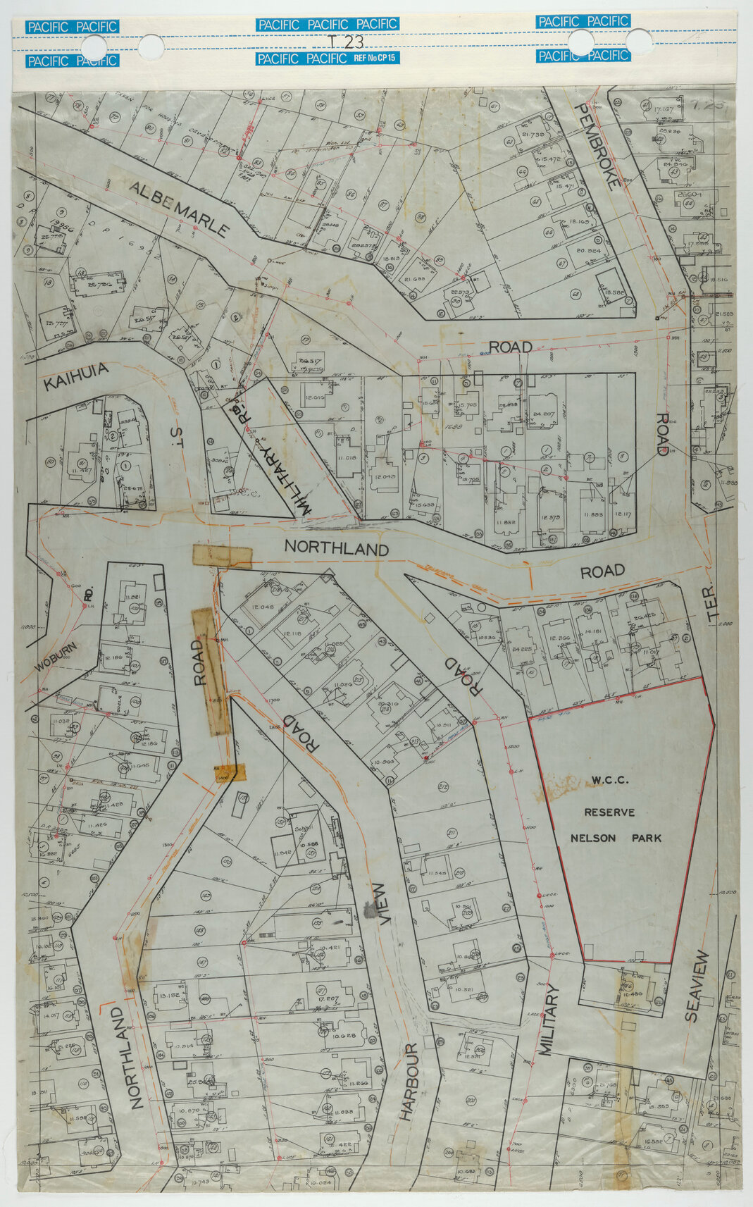 40 Foot to an Inch Record Sheet, sheet T23
