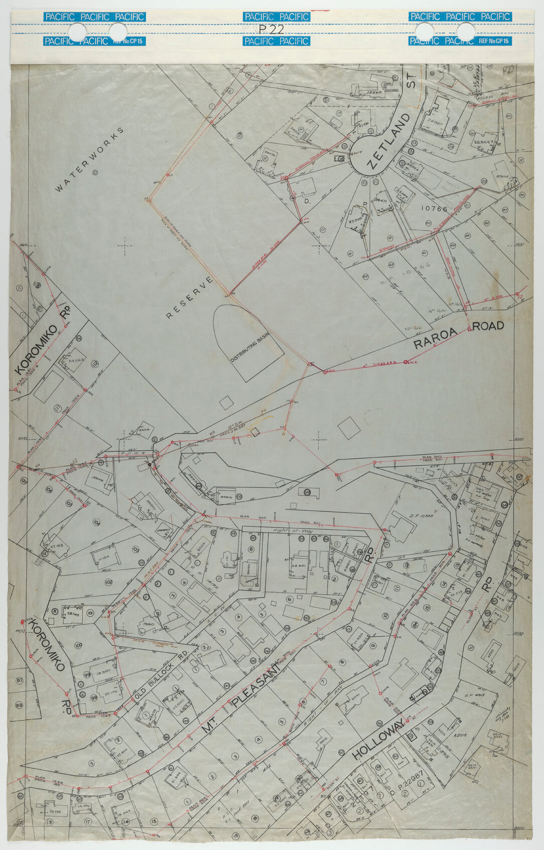 40 Foot to an Inch Record Sheet, sheet P22