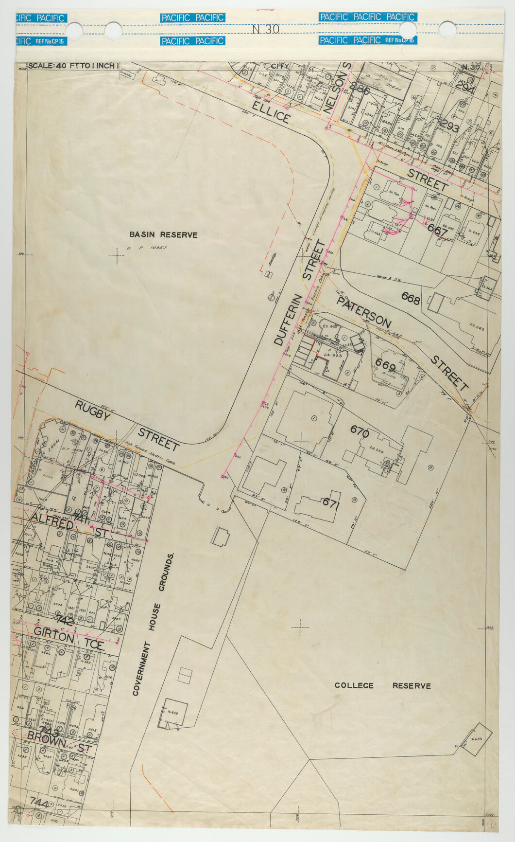 40 Foot to an Inch Record Sheet, sheet N30